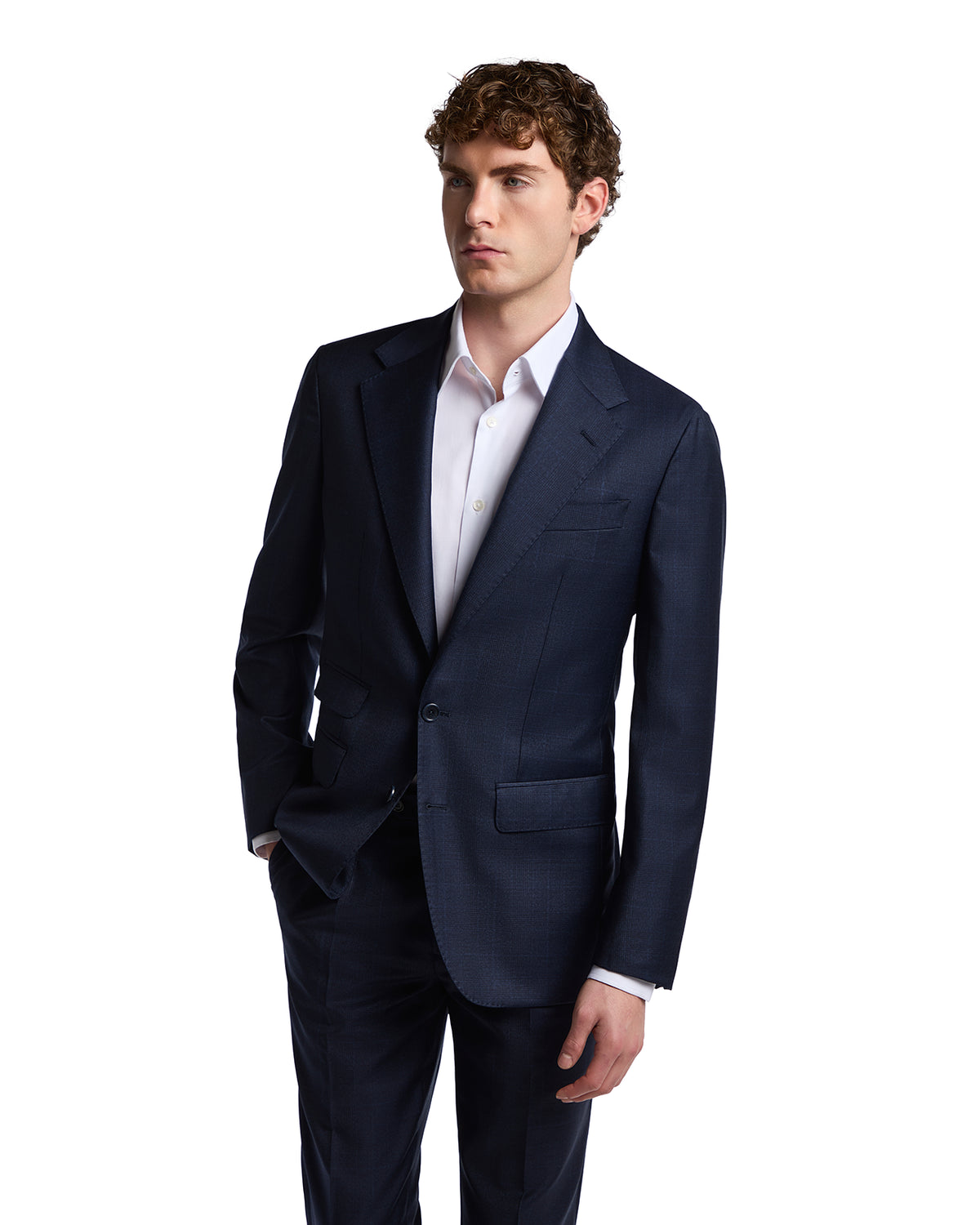 Abito Milano a quadri in lana Perennial Canonico blu