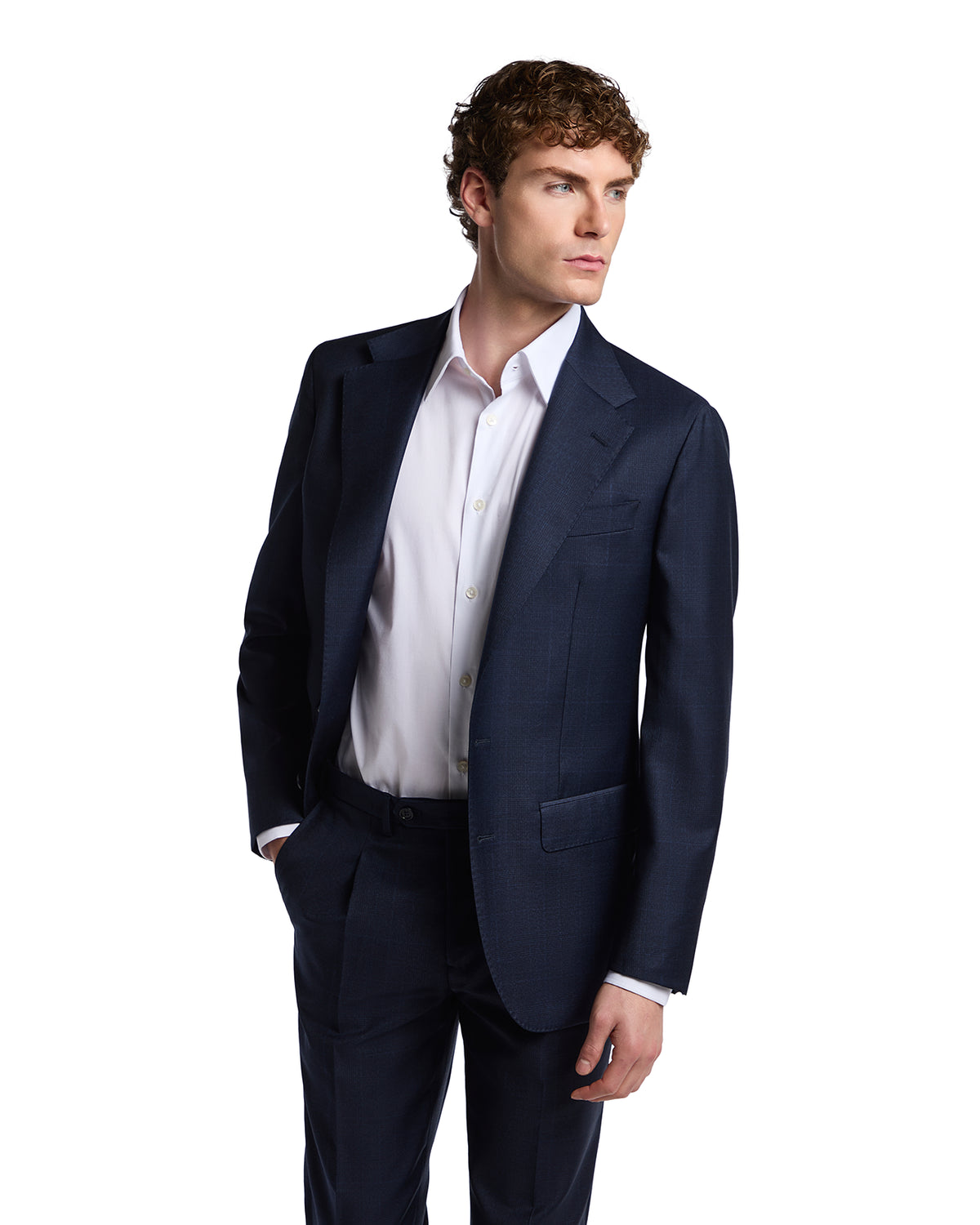 Abito Milano a quadri in lana Perennial Canonico blu