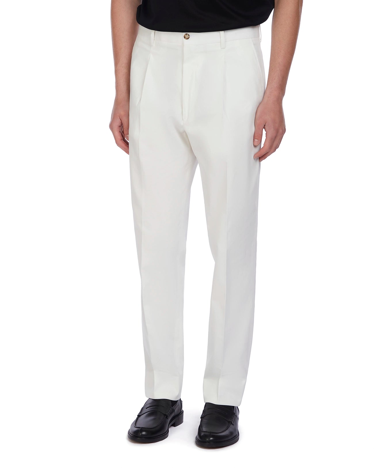 Pantalone Ajaccio in cotone panna