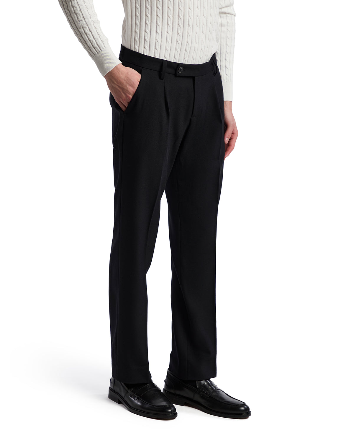 Pantalone Aka in flanella nero