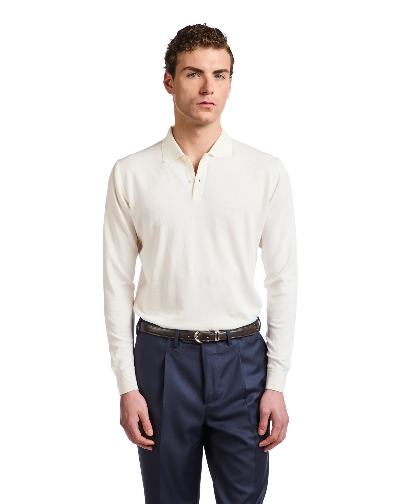 Polo Andrey in cotone bianca