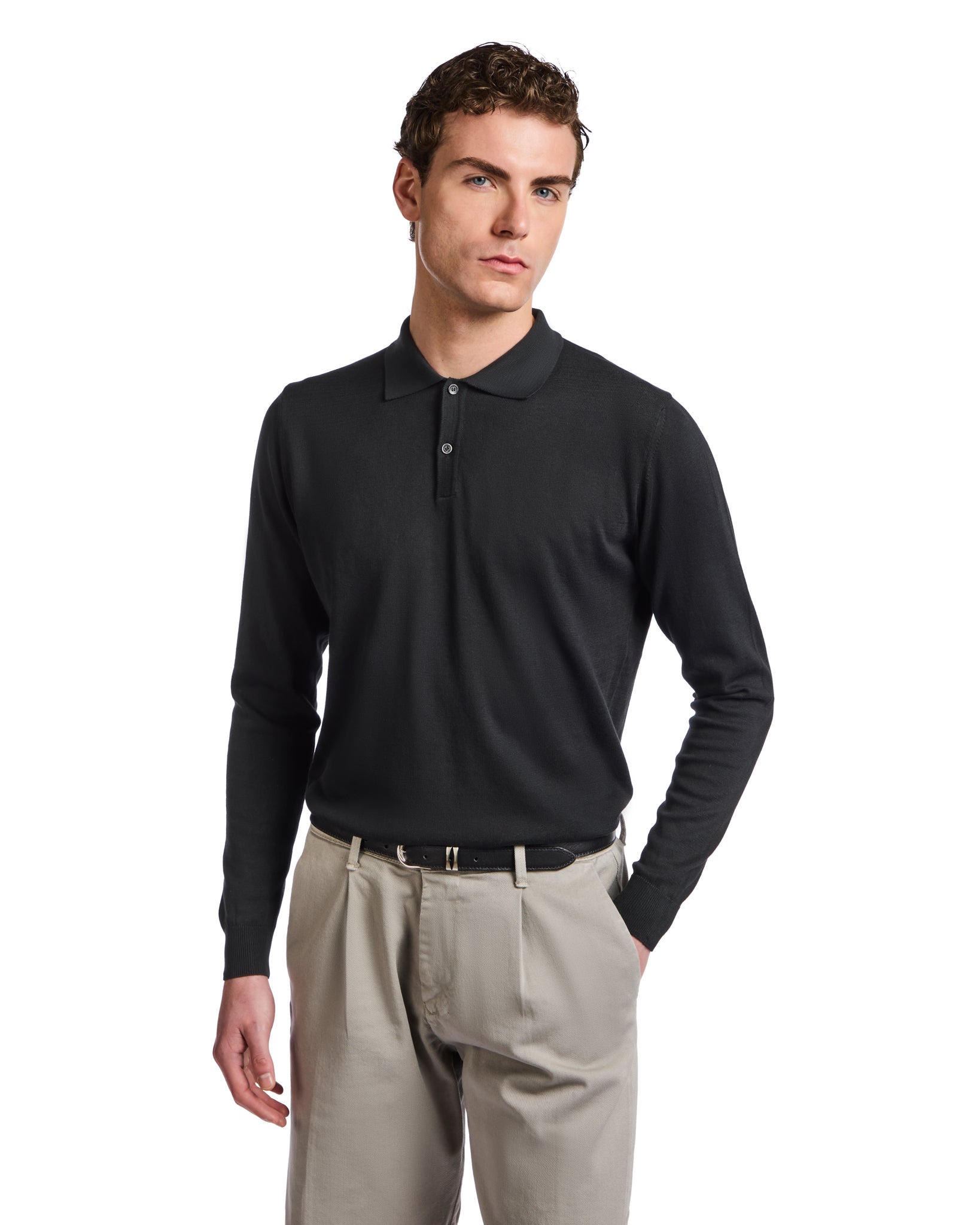 Polo Andrey in cotone nera