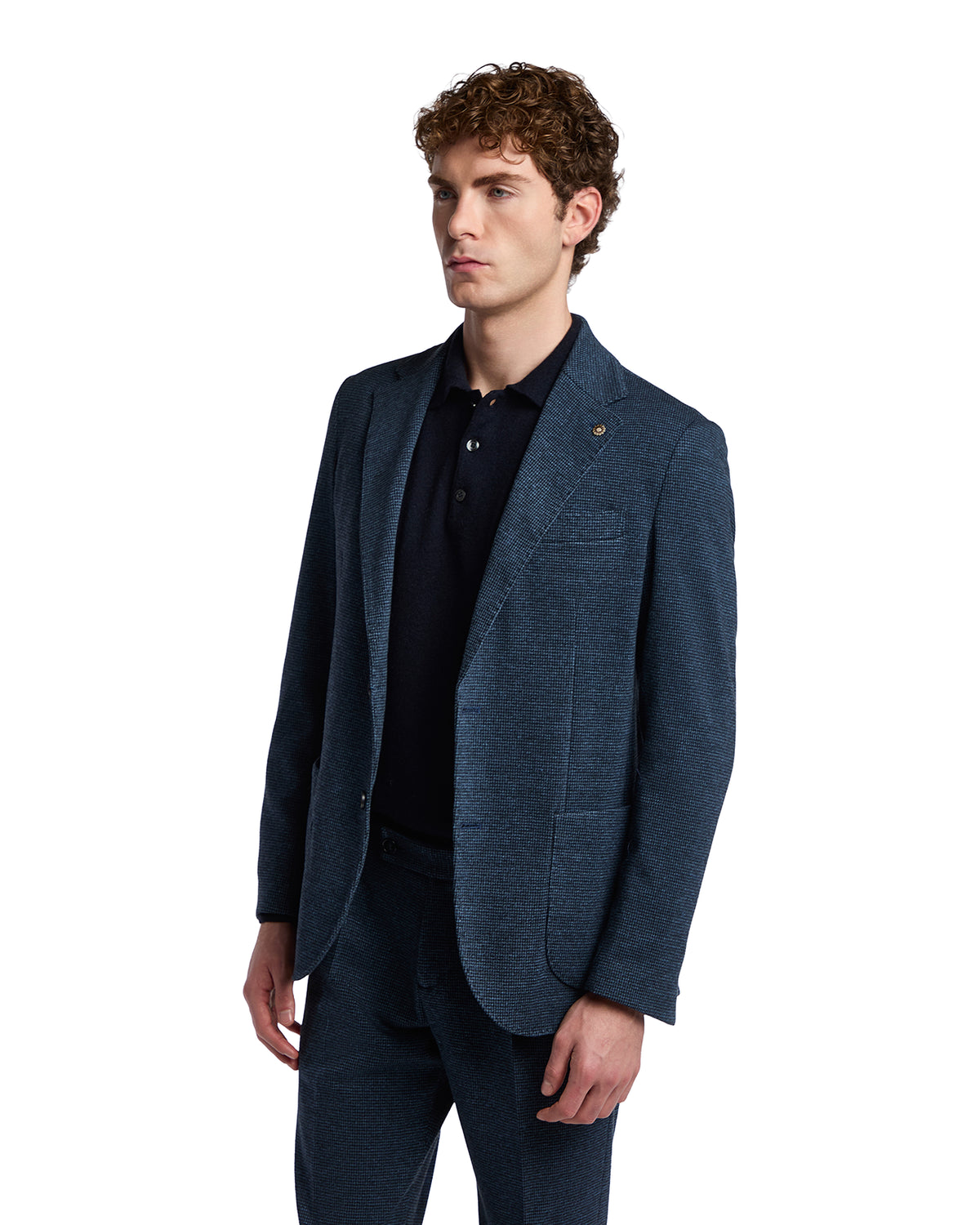 Giacca Cortina pied de poule blu