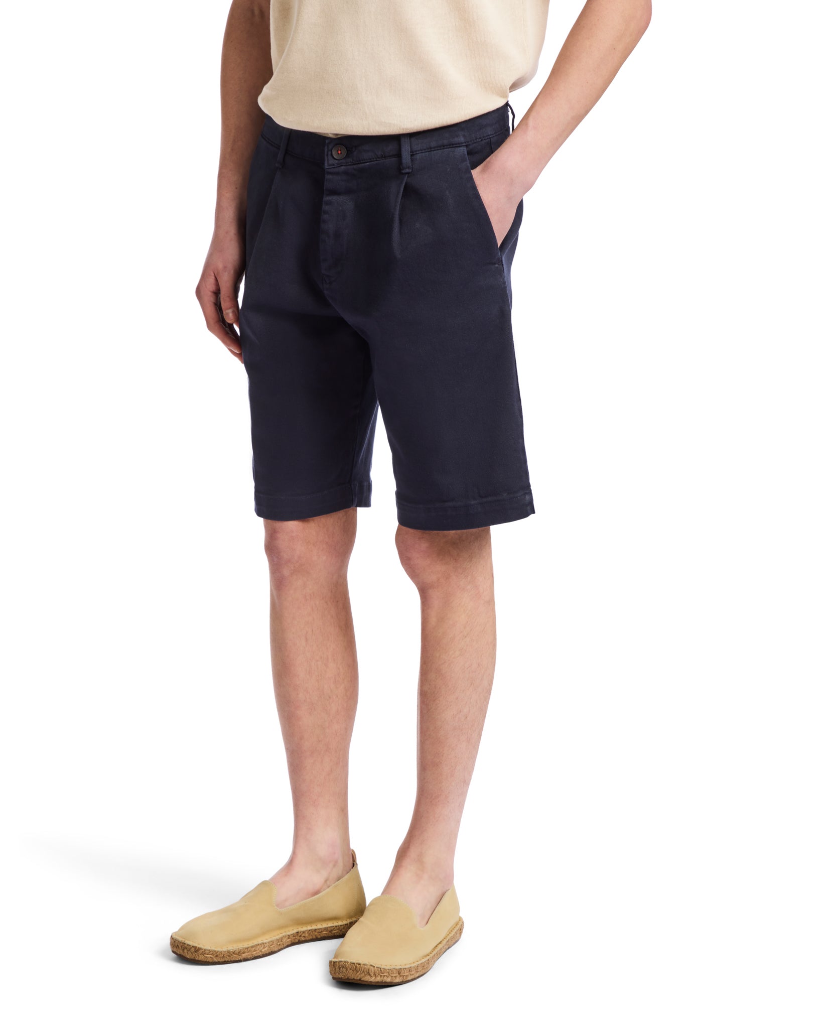 Bermuda Easton blu con pinces