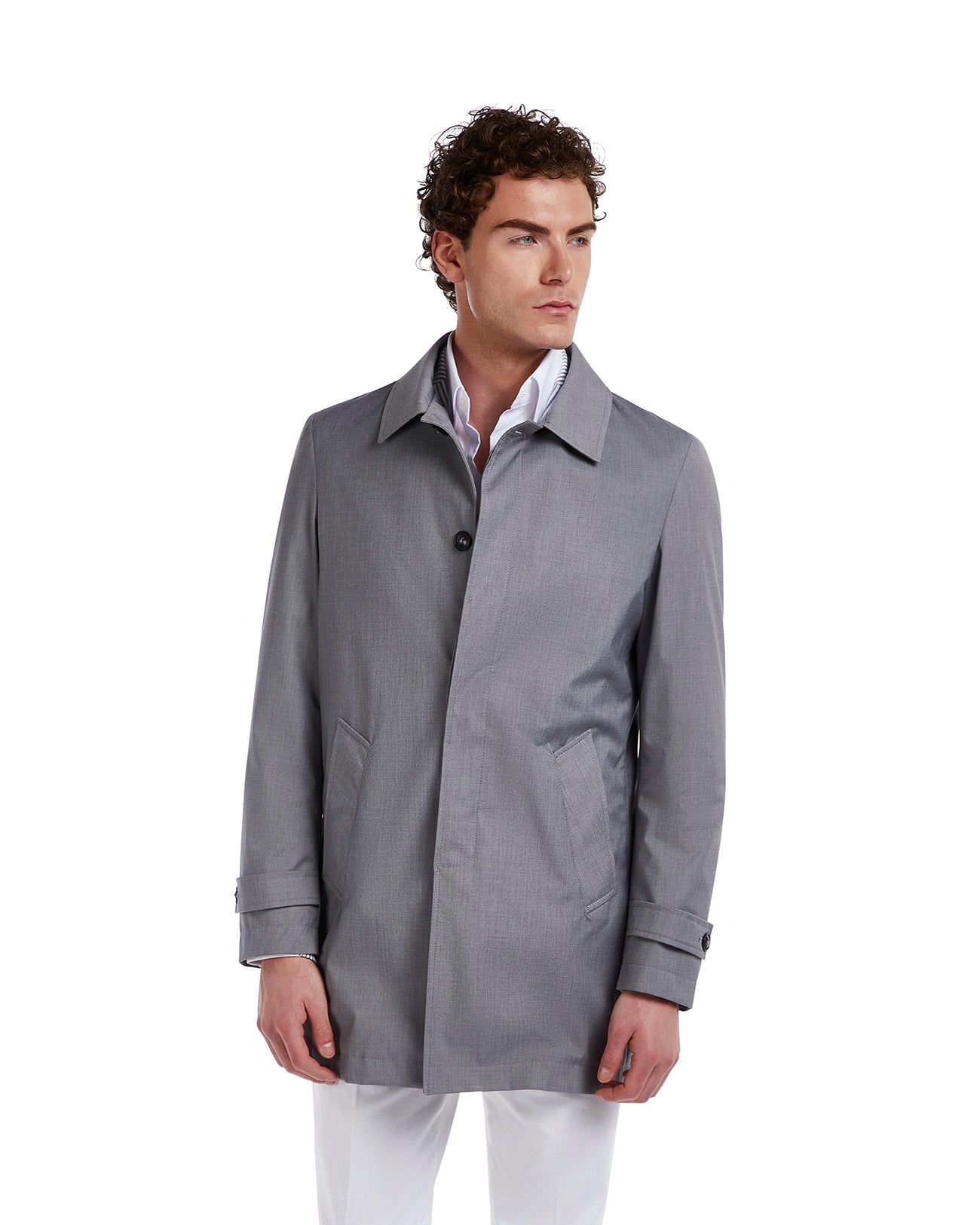 Trench Mantova sfoderato grigio