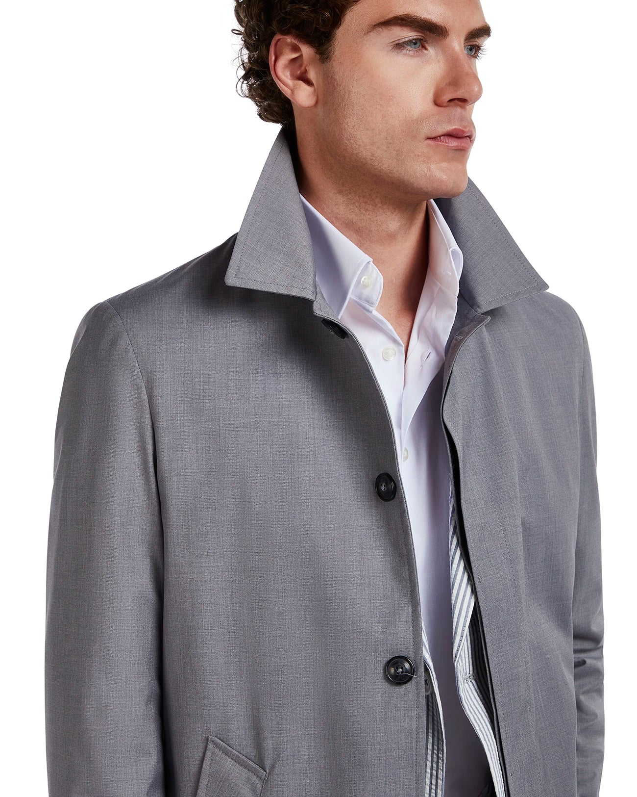 Trench Mantova sfoderato grigio