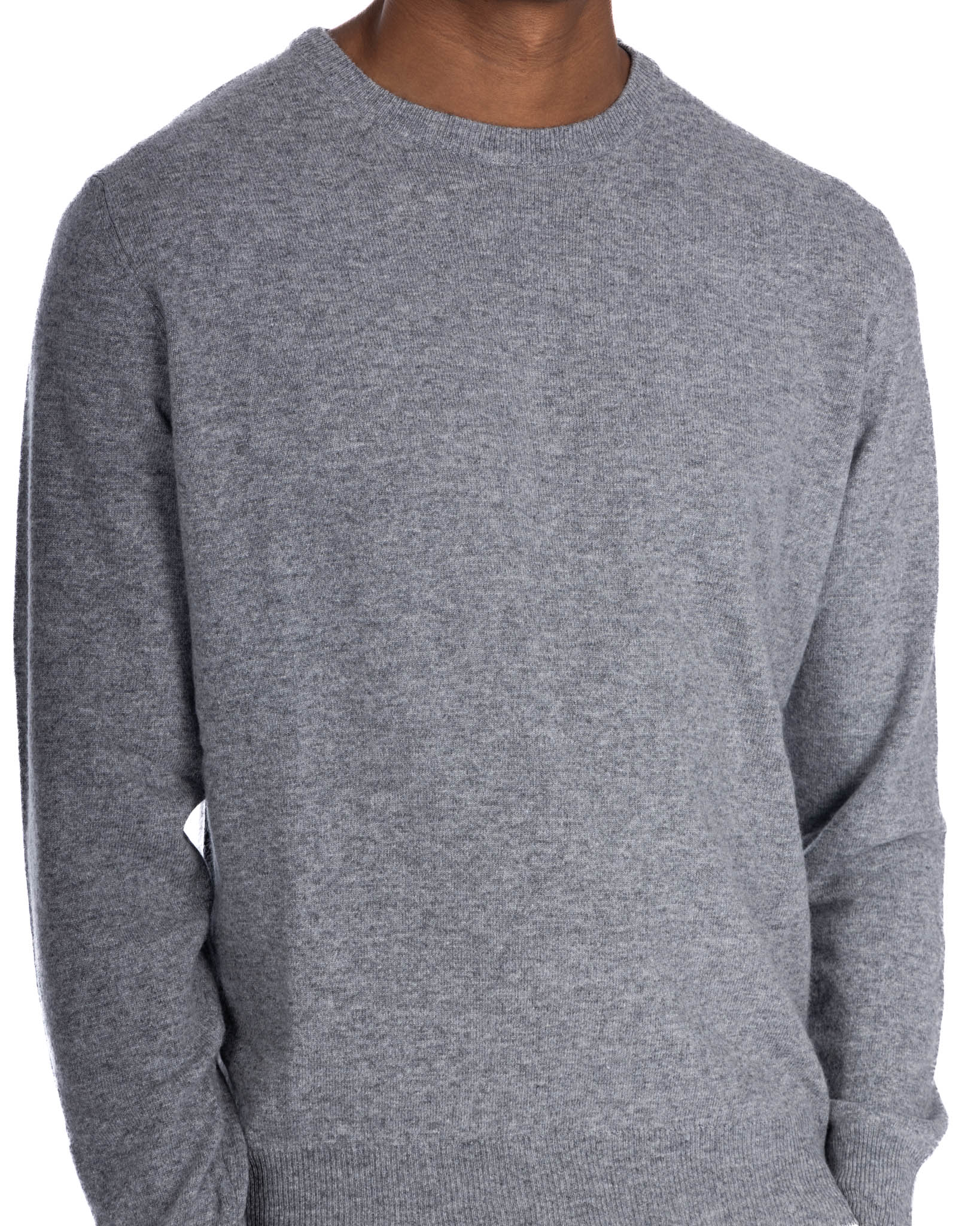 Maglione Dustin girocollo in misto cachemire grigio