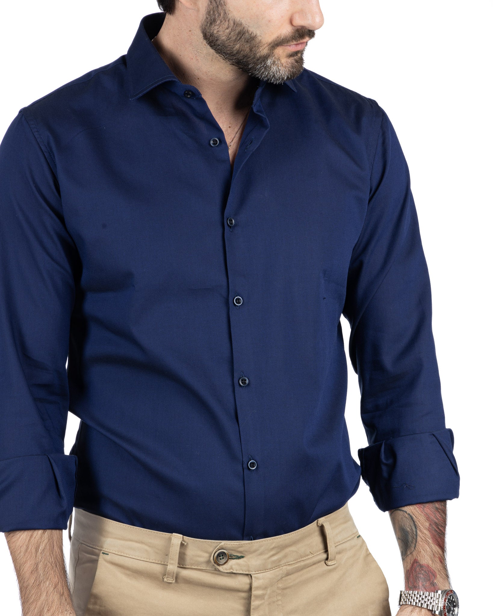 Glock - slim fit blu oxford