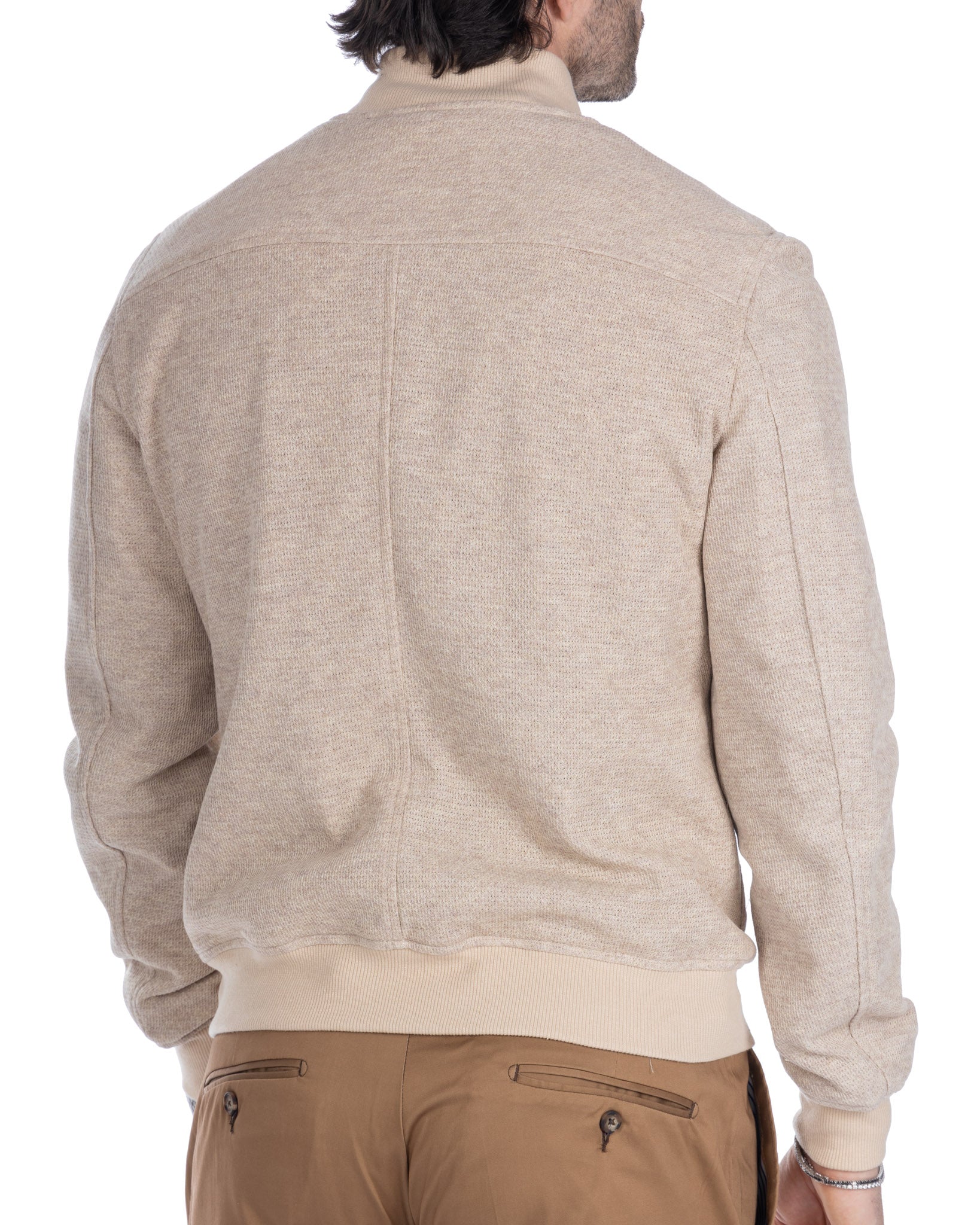 Bomber Trieste beige in cotone