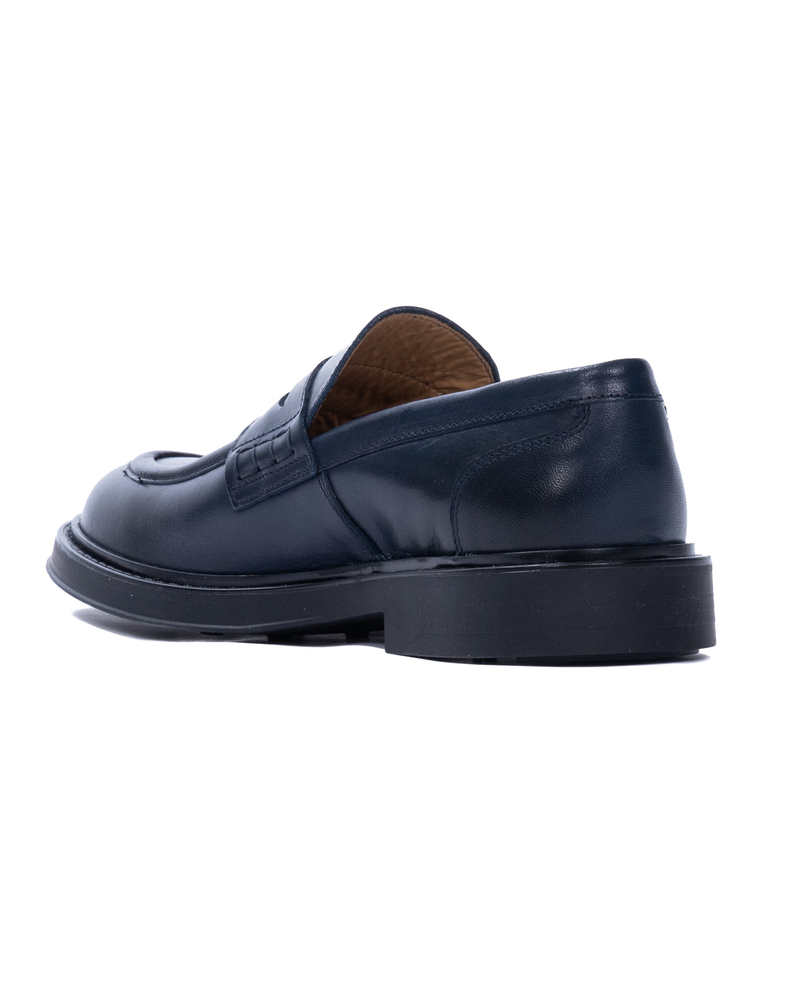 College Hector in pelle blu