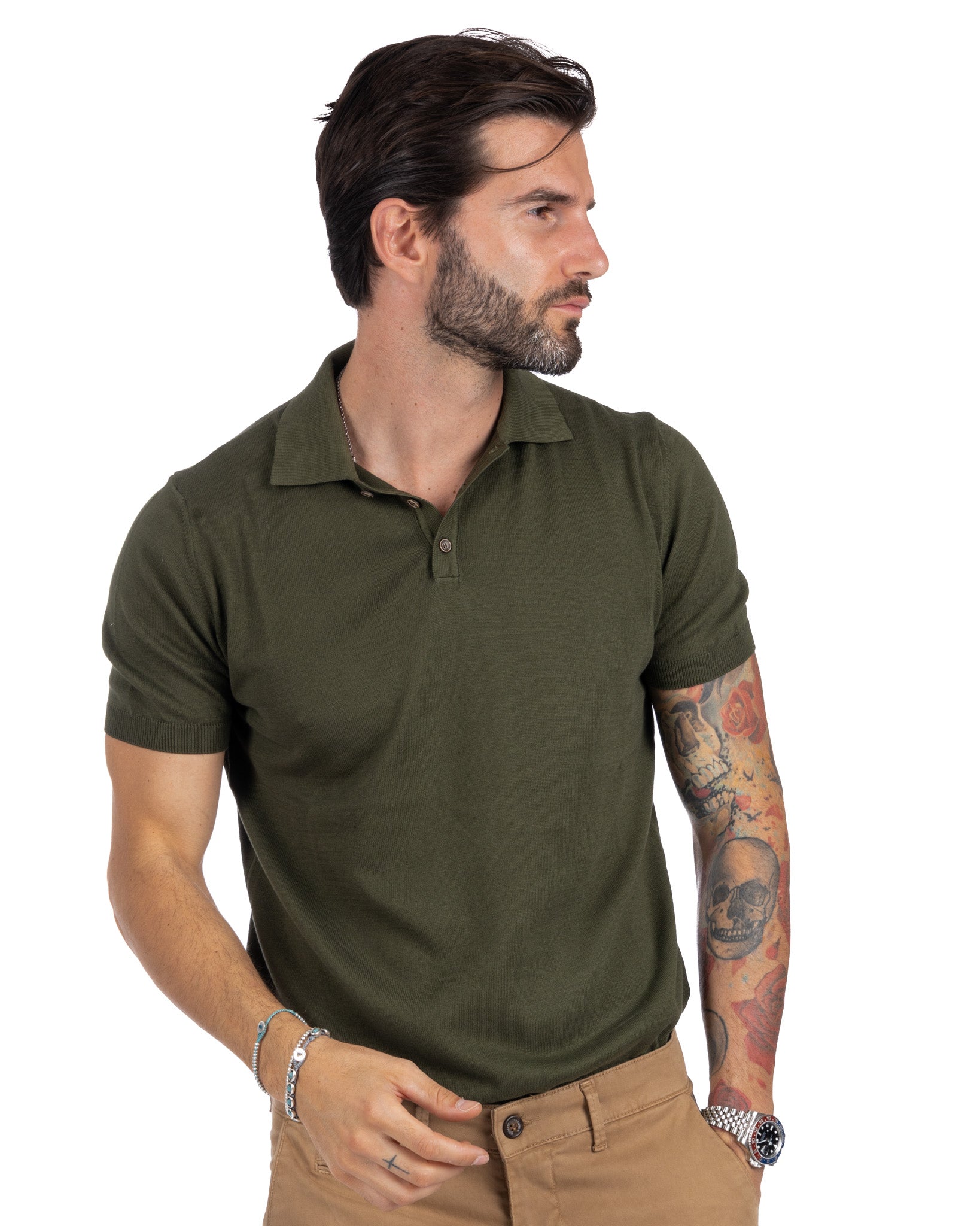 Polo Roger in maglia militare
