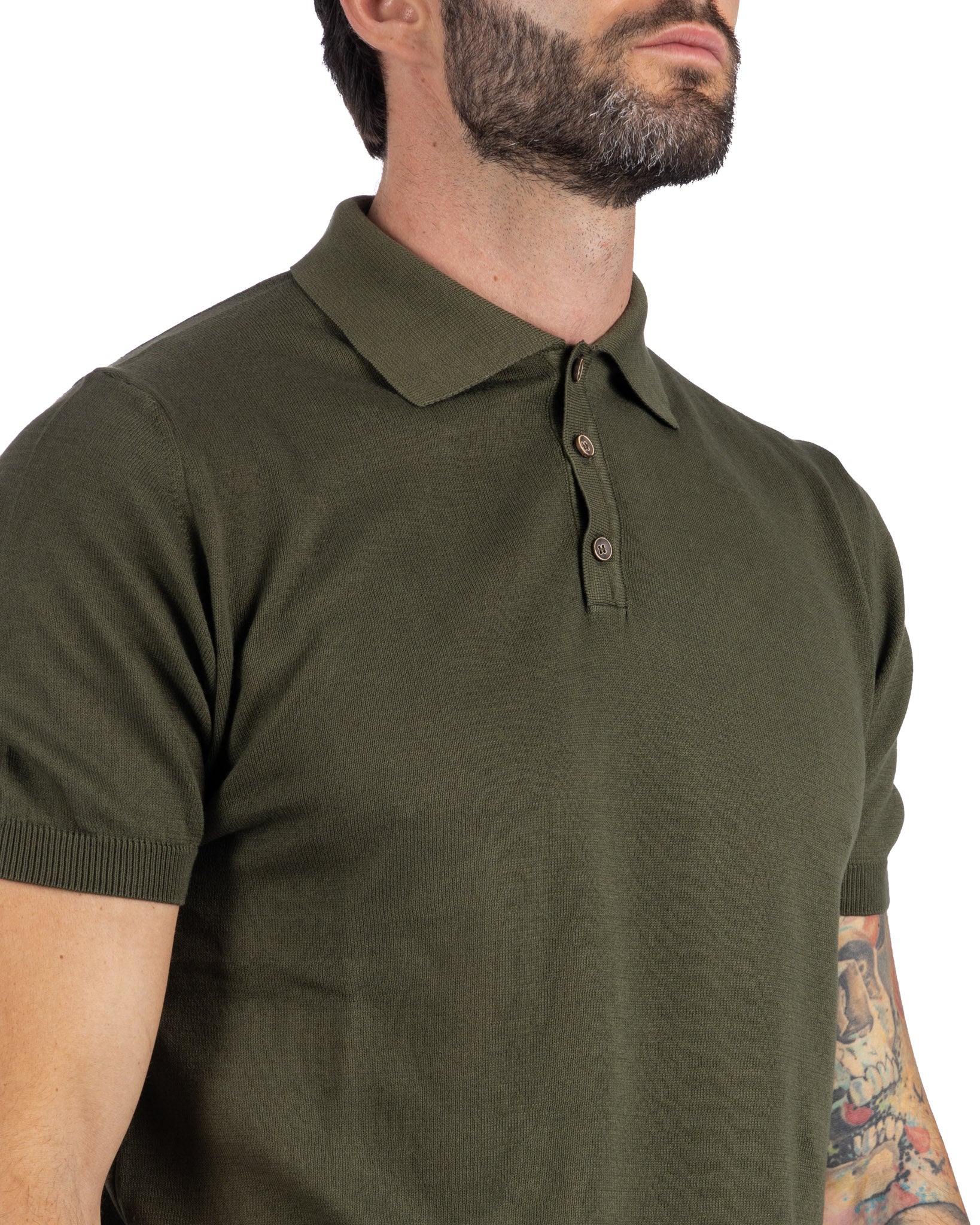Polo Roger in maglia militare
