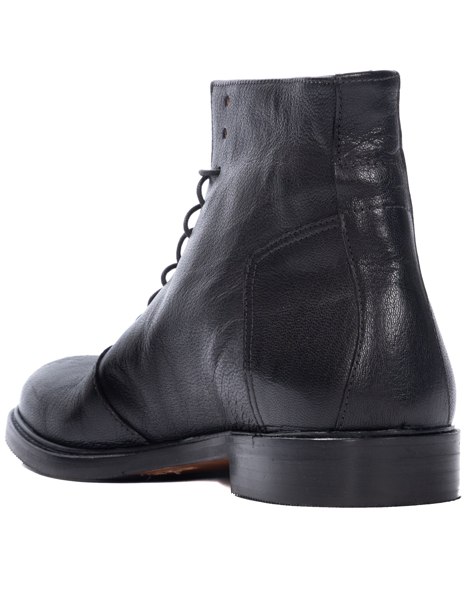Scarponcino Houston in pelle nera