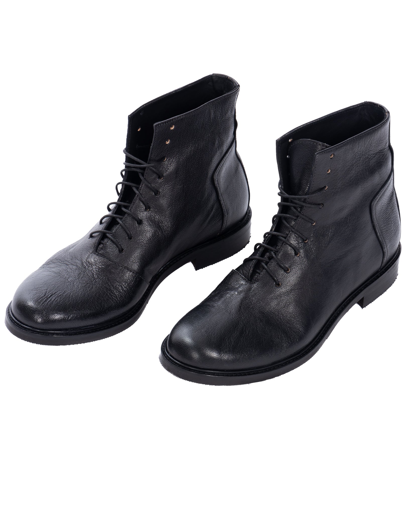 Scarponcino Houston in pelle nera