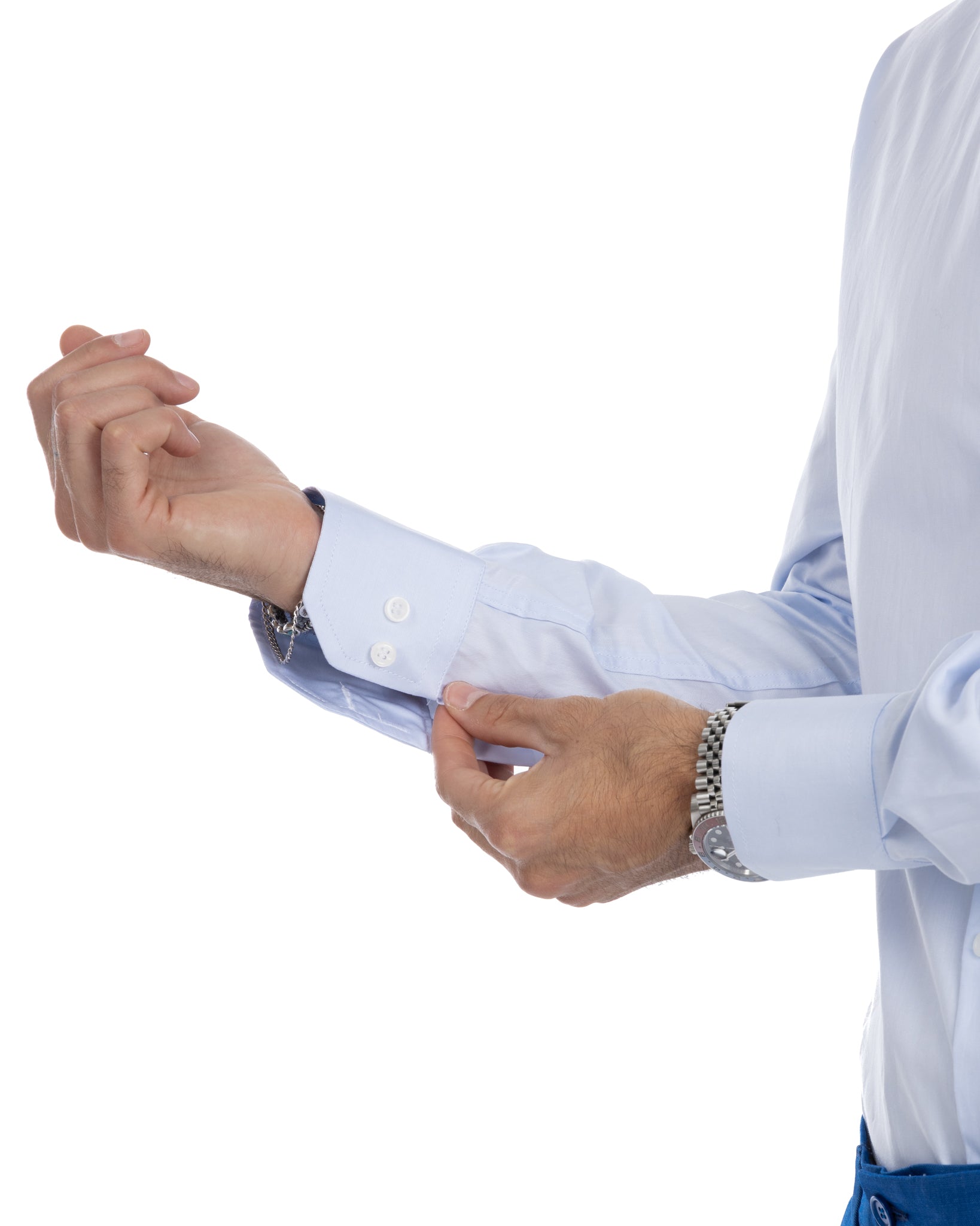 Camicia Desert azzurra in twill di cotone