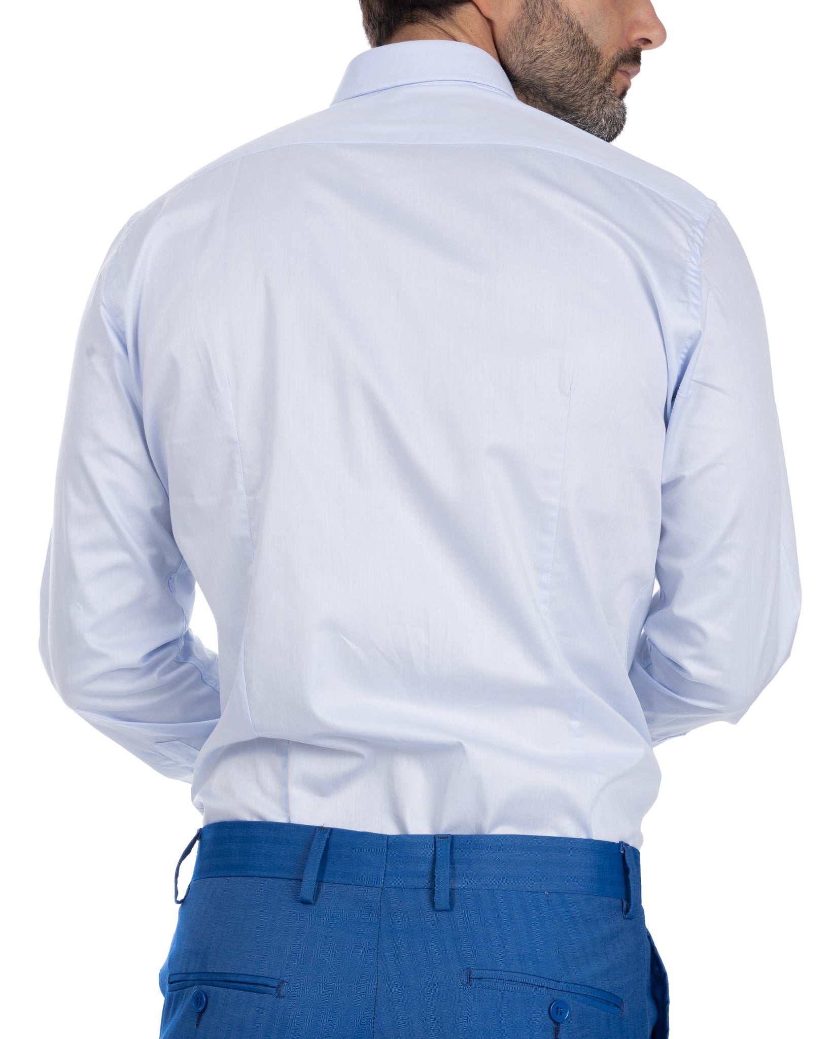 Camicia Desert azzurra in twill di cotone