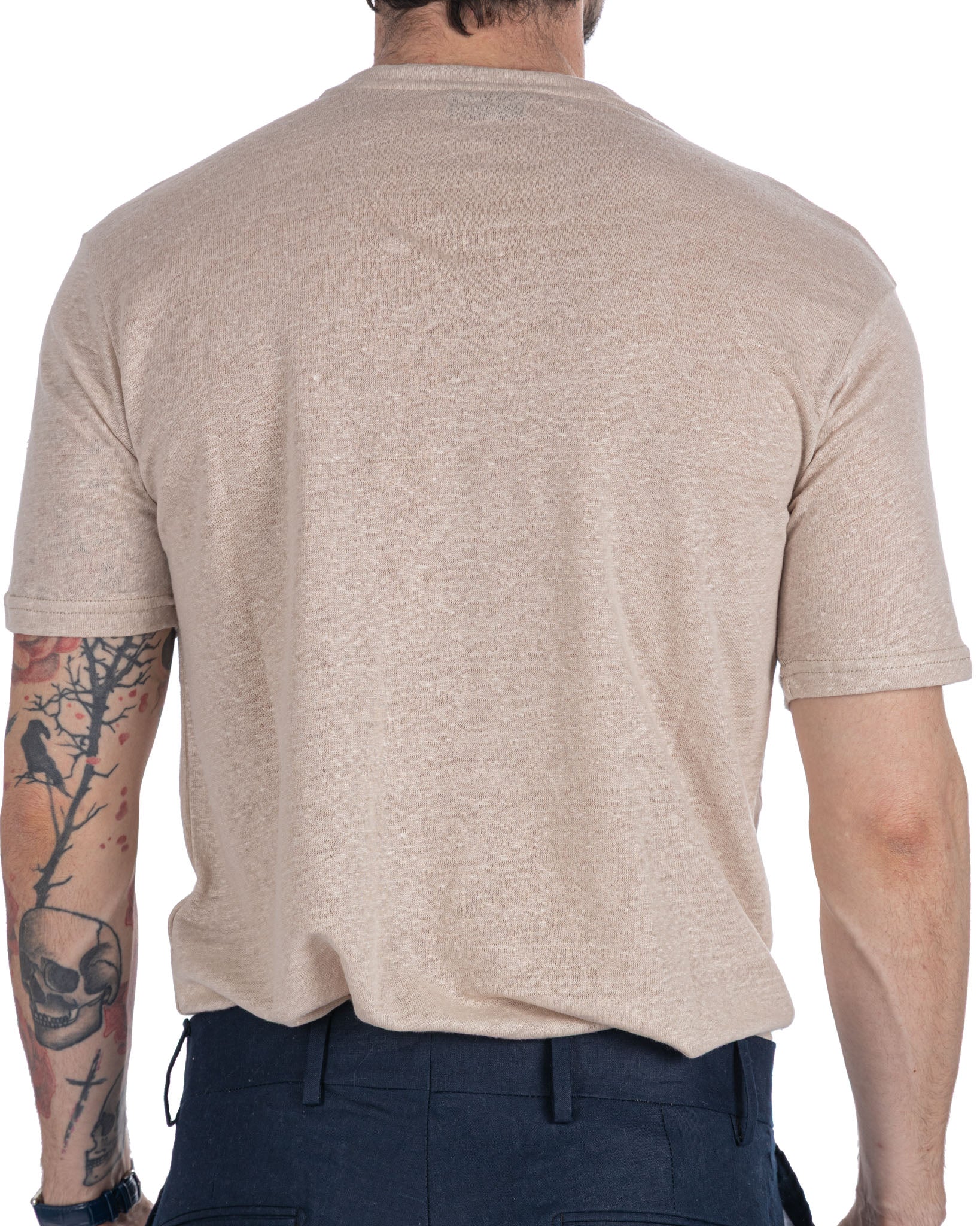 T-shirt Felix in puro lino beige