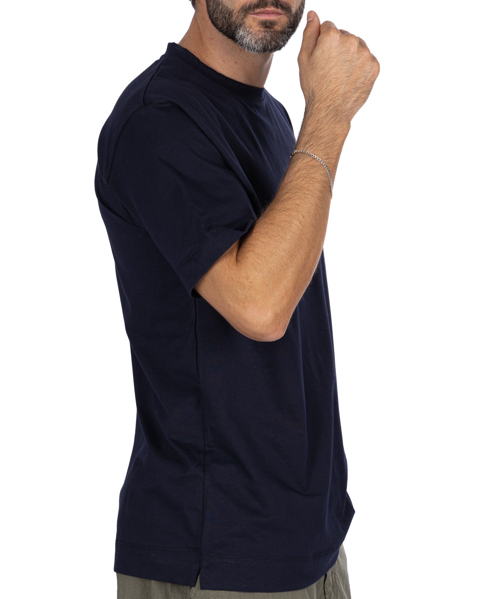 T-shirt Bergen in cotone blu