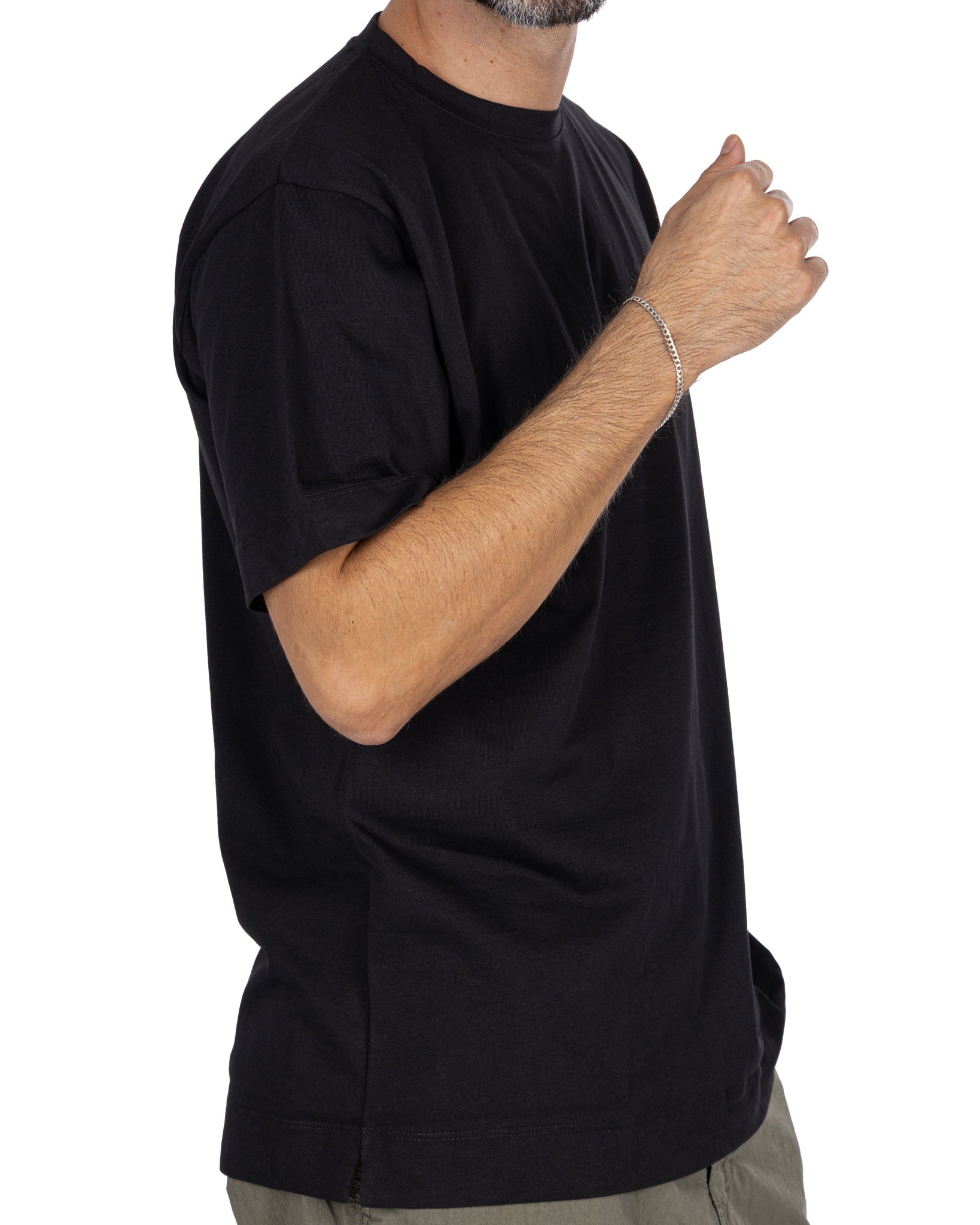 T-shirt Bergen in cotone nero