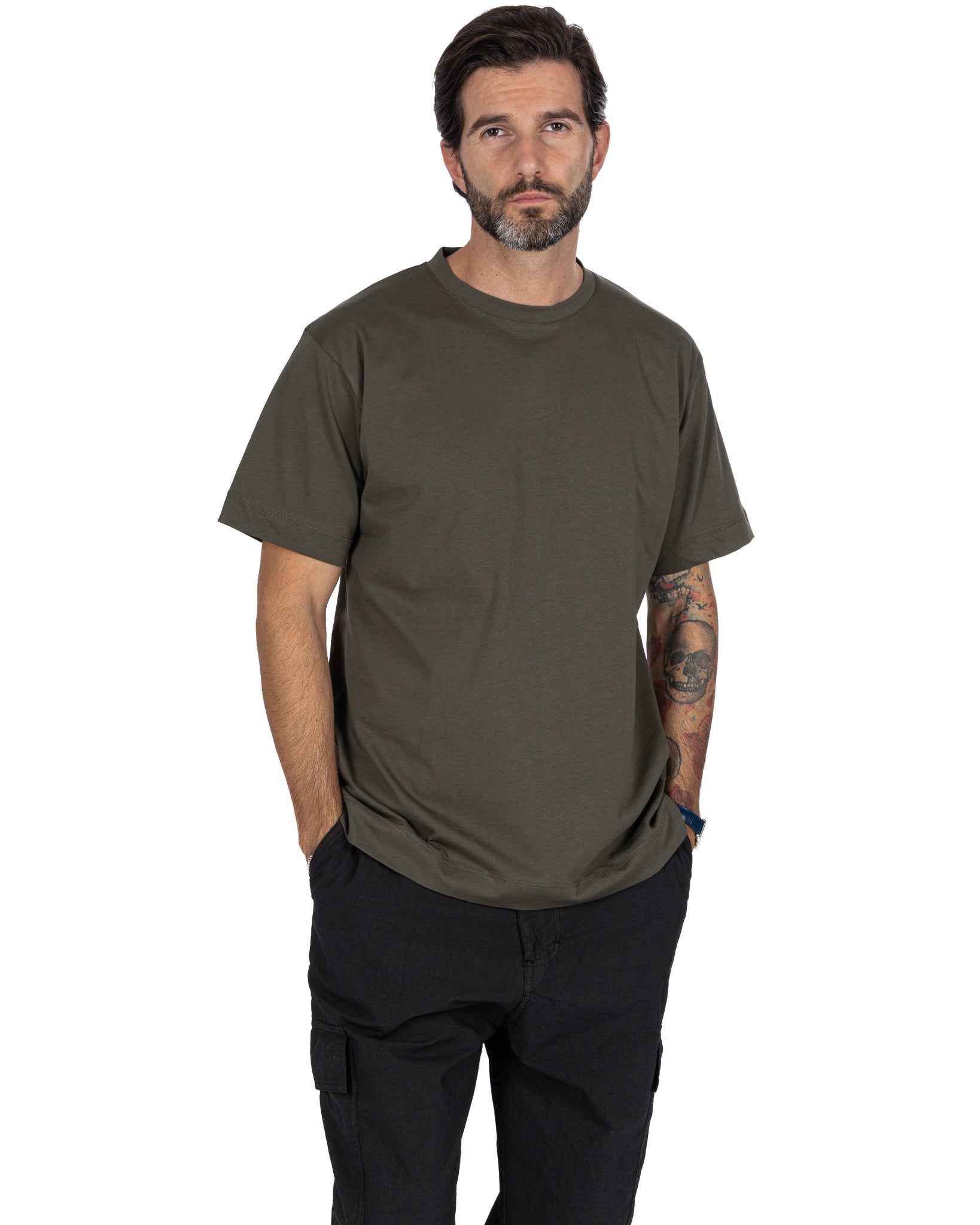 T-shirt Bergen in cotone militare