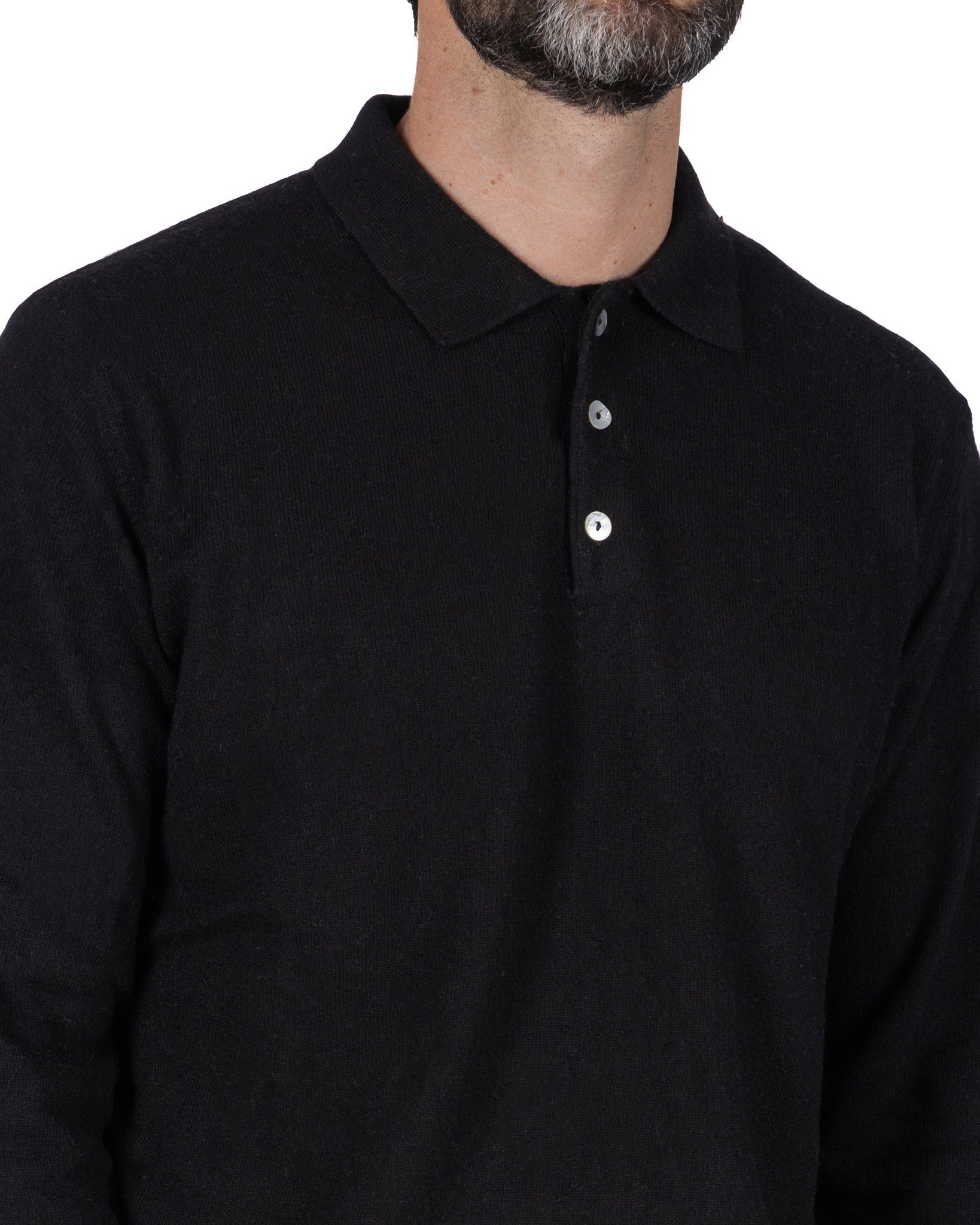 Polo Tiger in misto cachemire nera