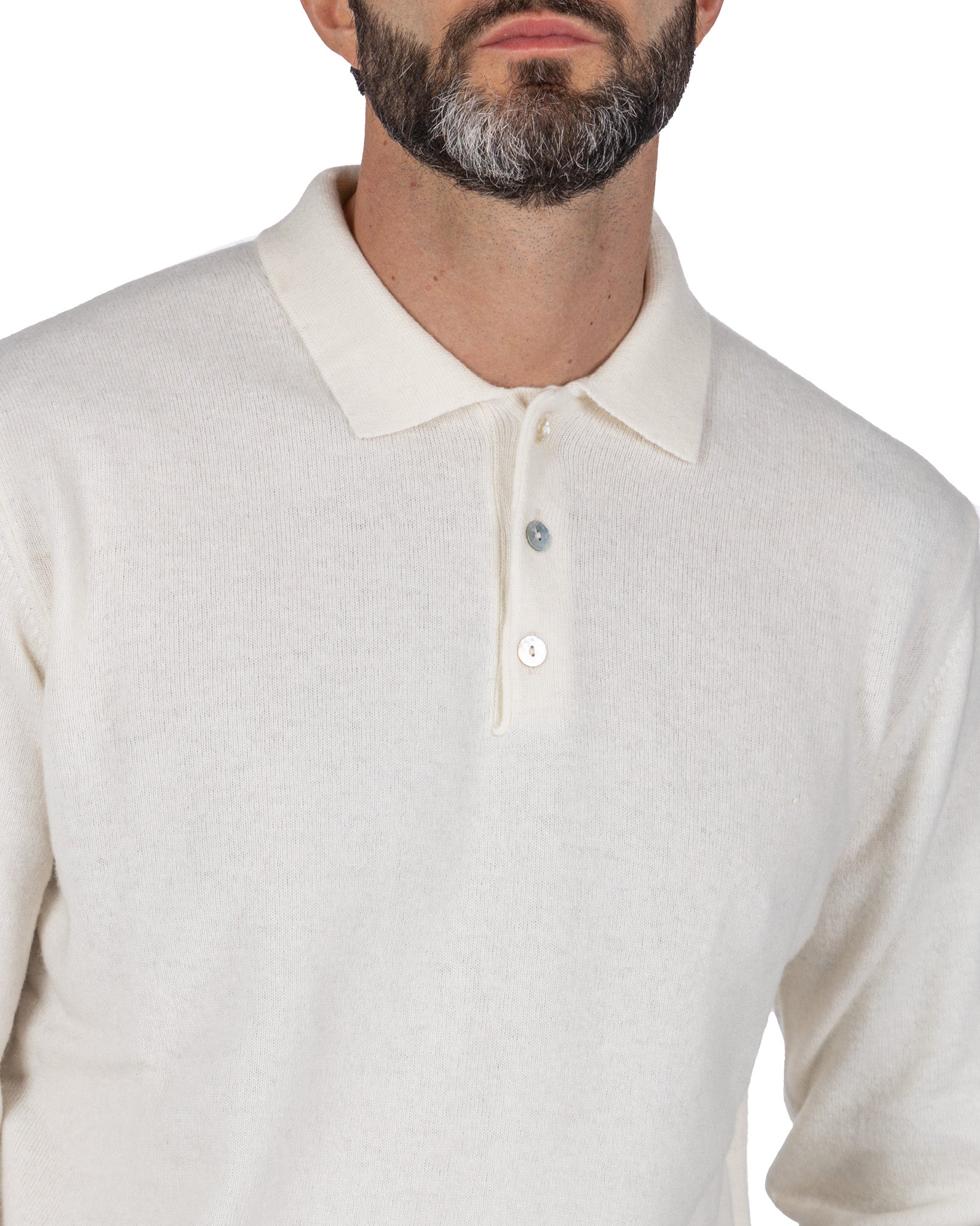 Polo Tiger in misto cachemire panna