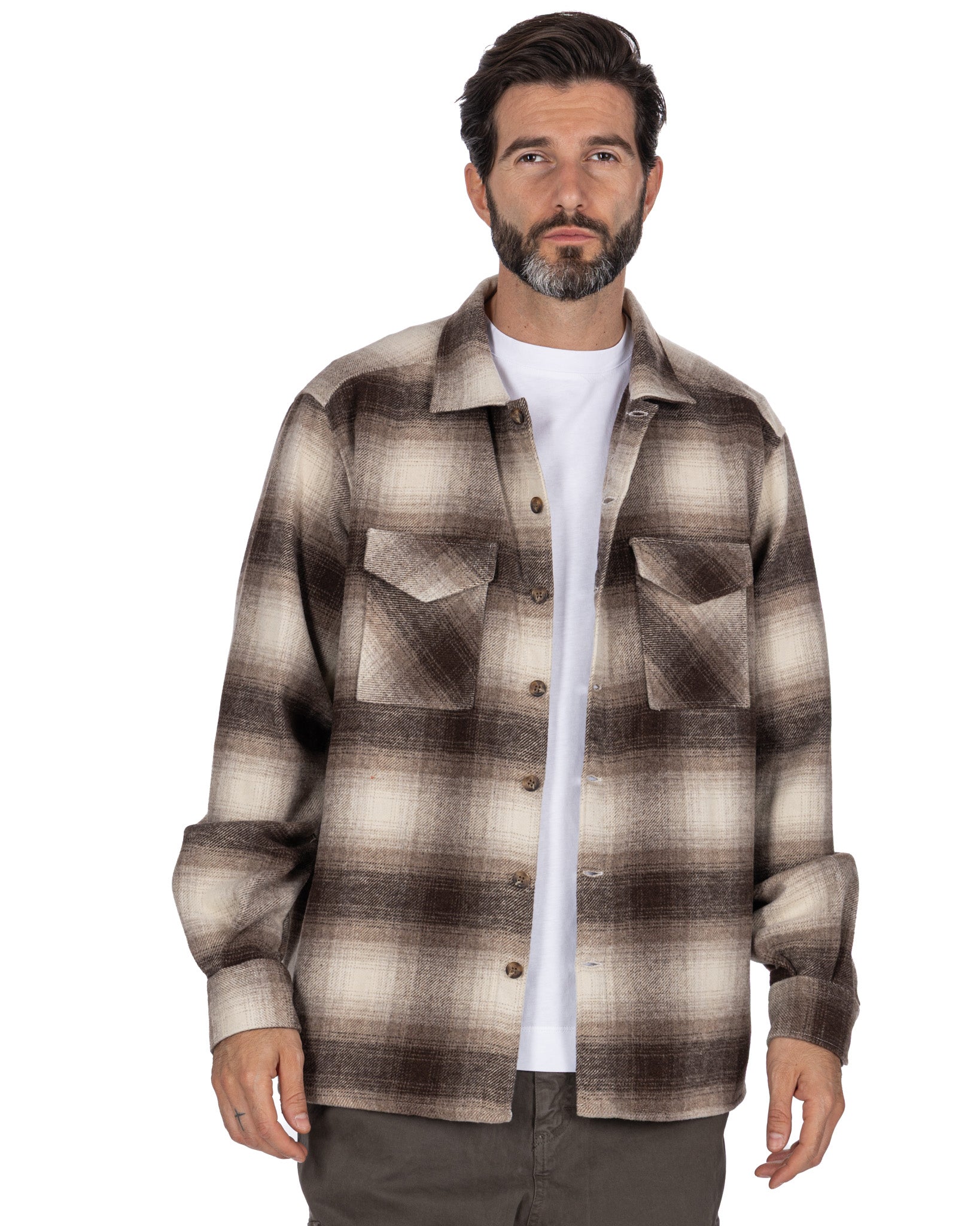 Camicia Odin a quadri beige