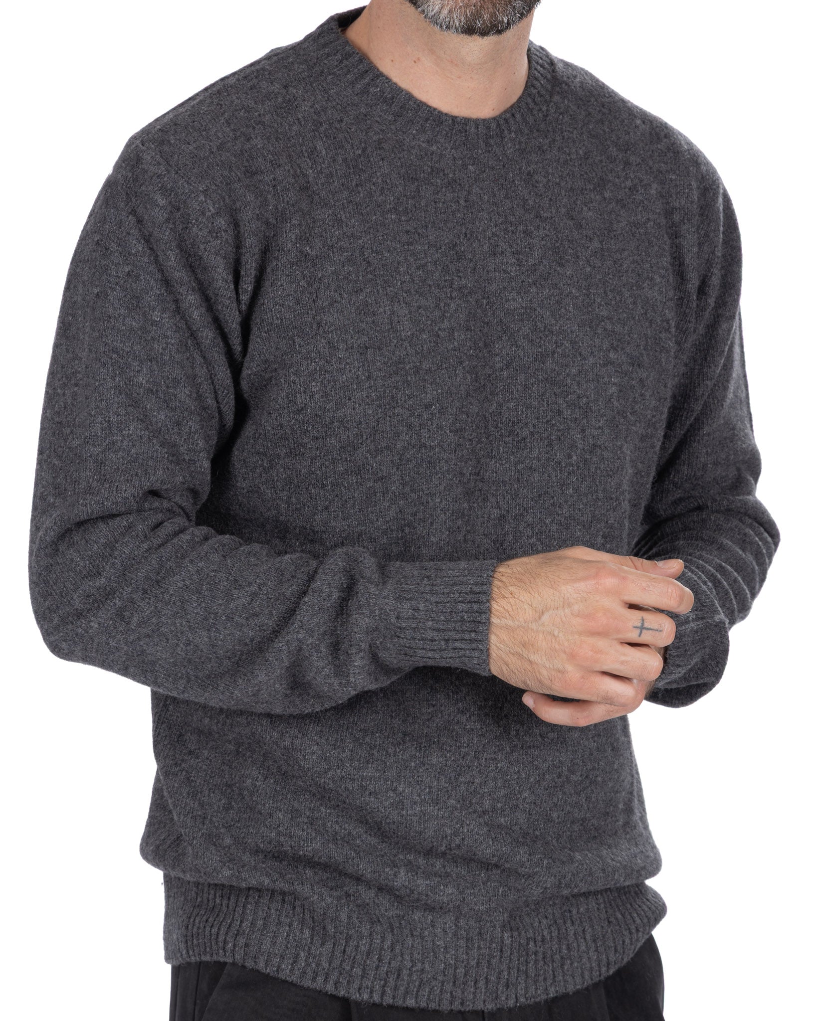 Girocollo Etna in misto lana grigio