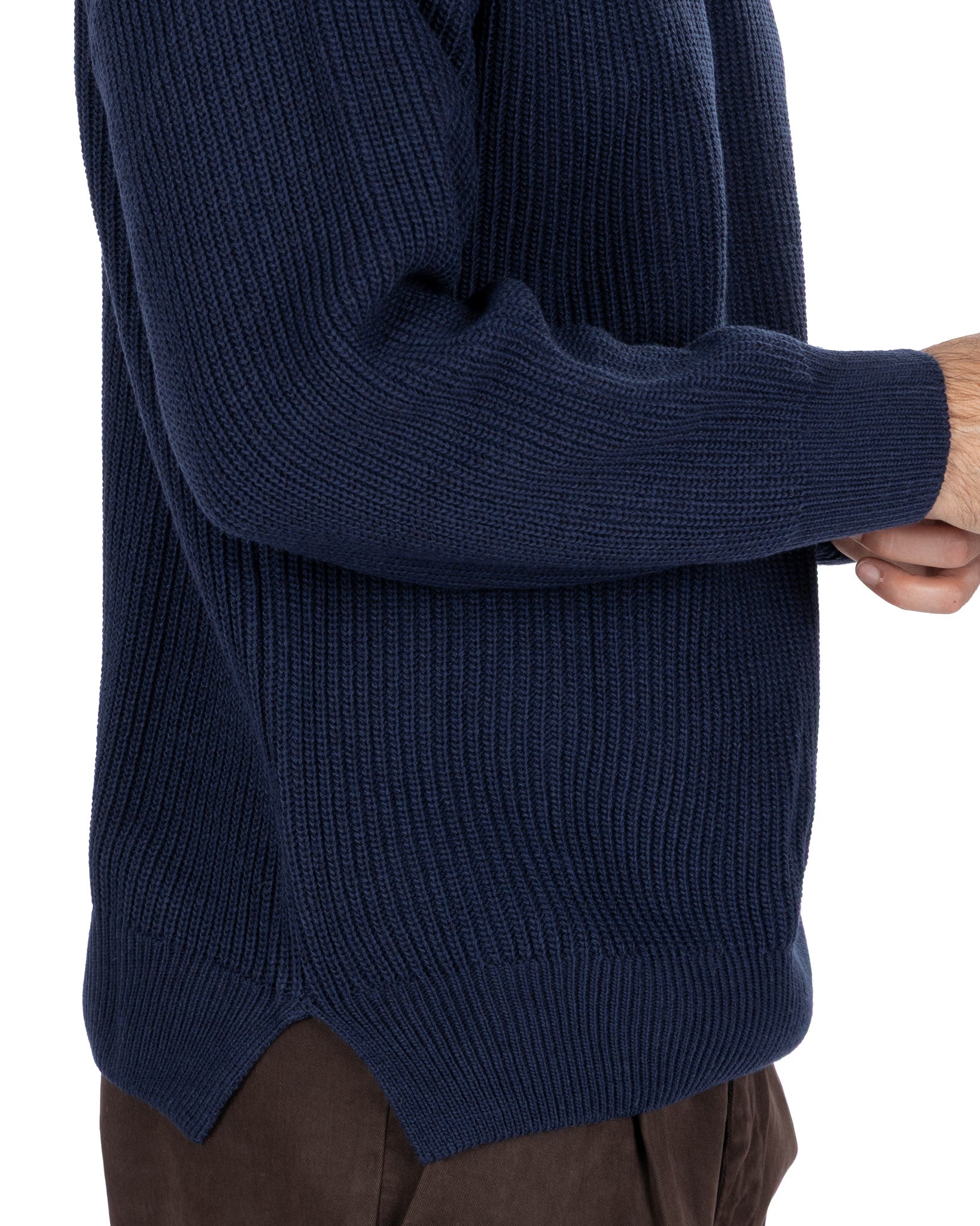 Girocollo Sven a coste blu