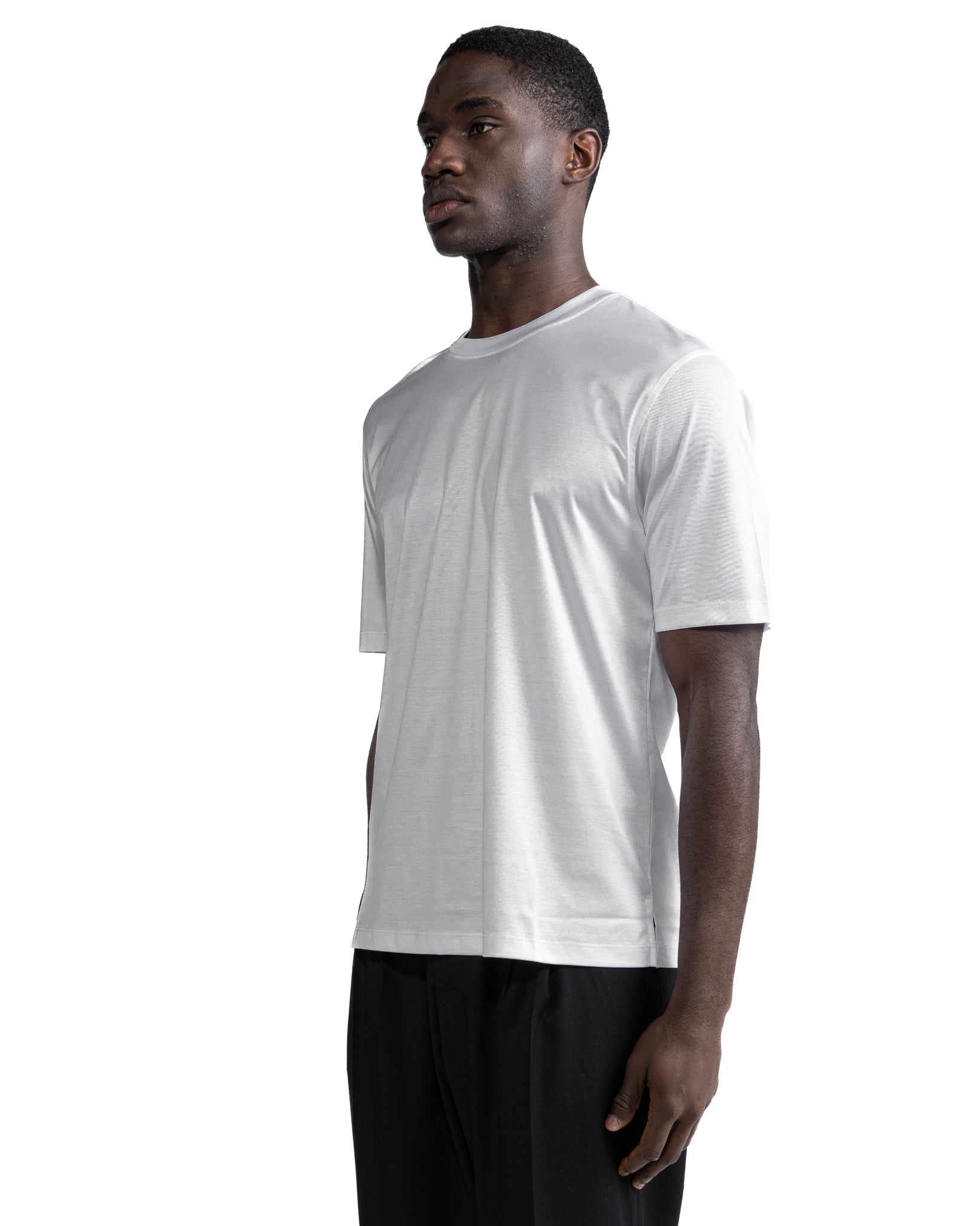 T-shirt Hoorn in filo di scozia bianco