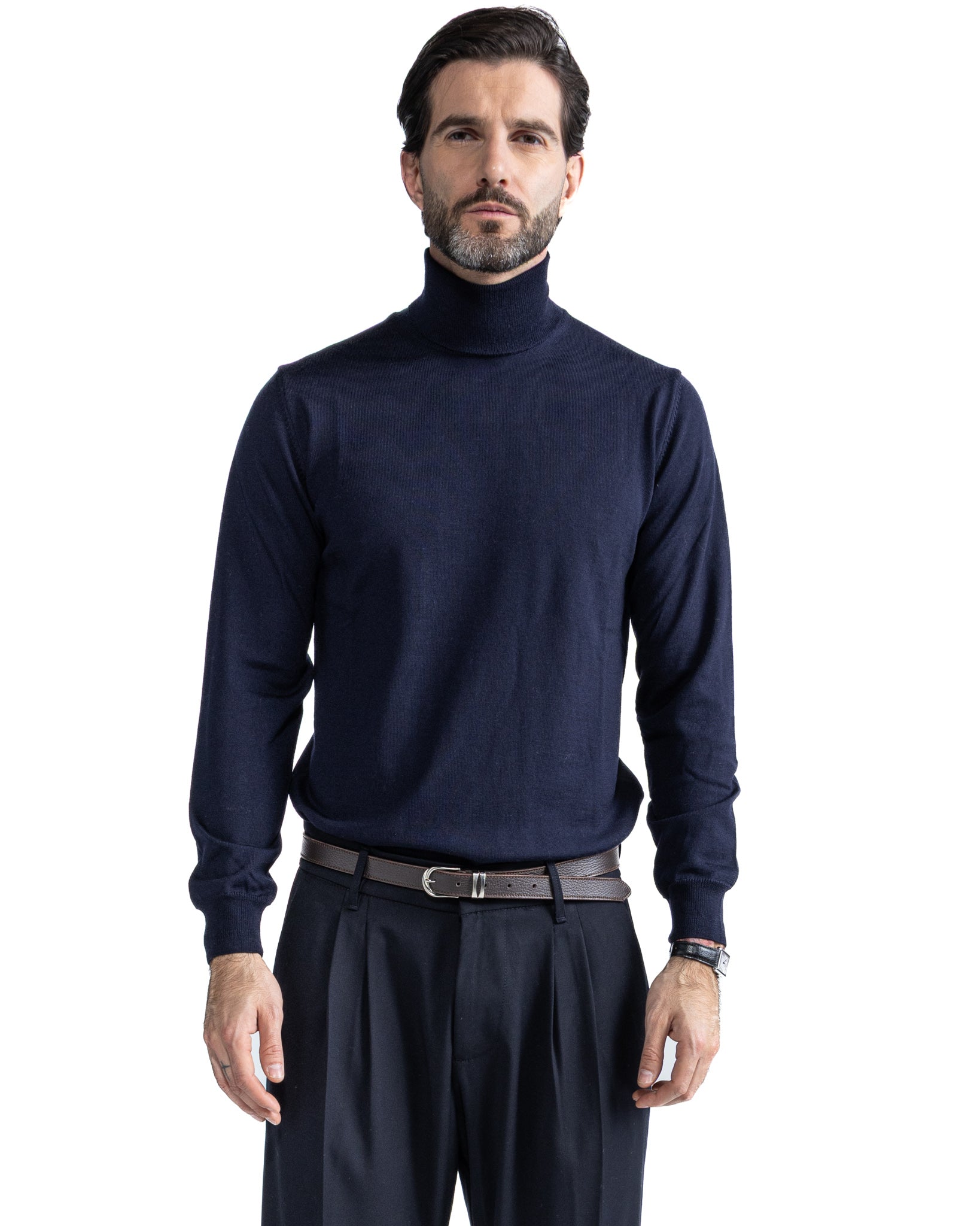 Dolcevita Vietri in lana merino Tollegno blu