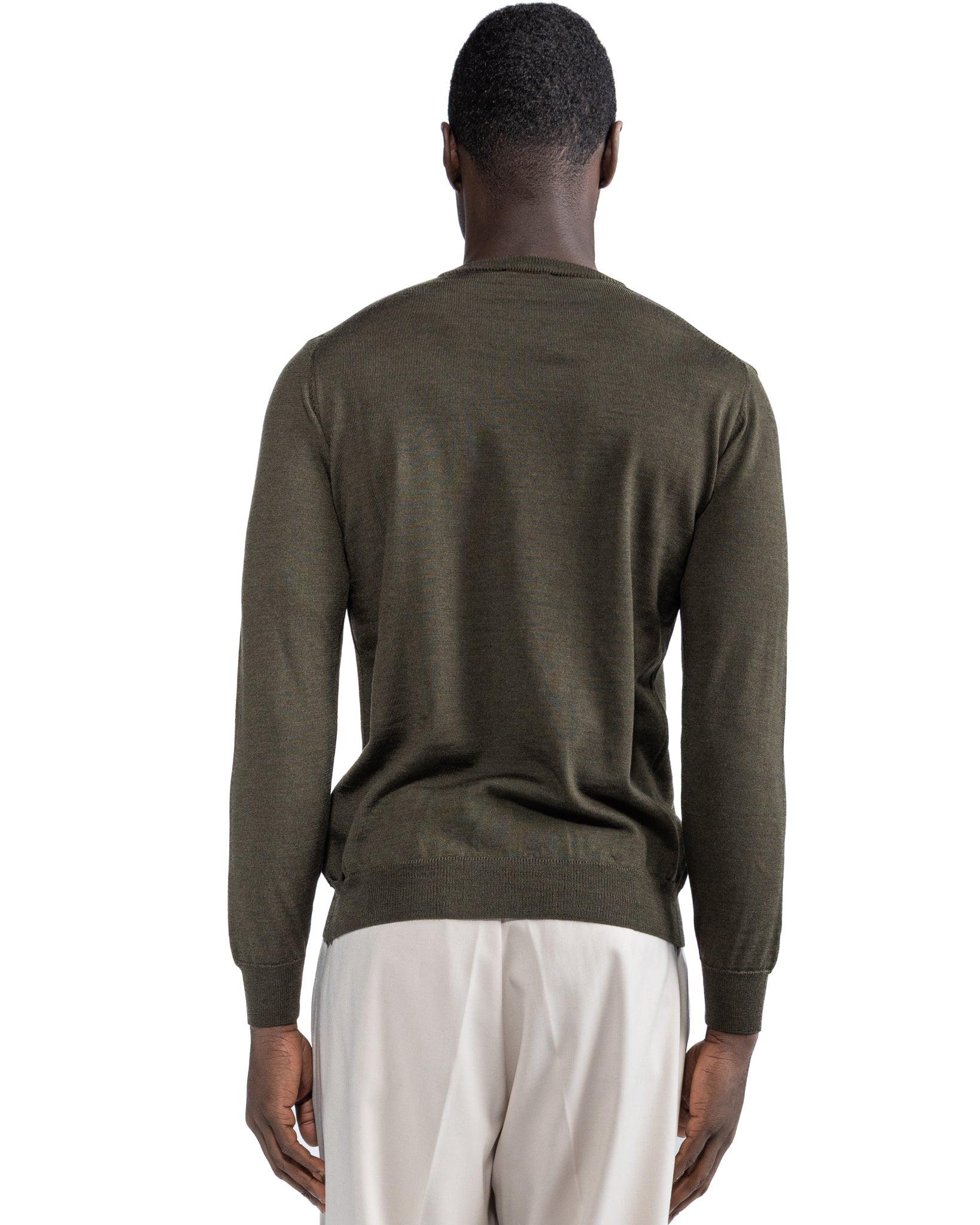 Girocollo Furore in lana merino Tollegno militare