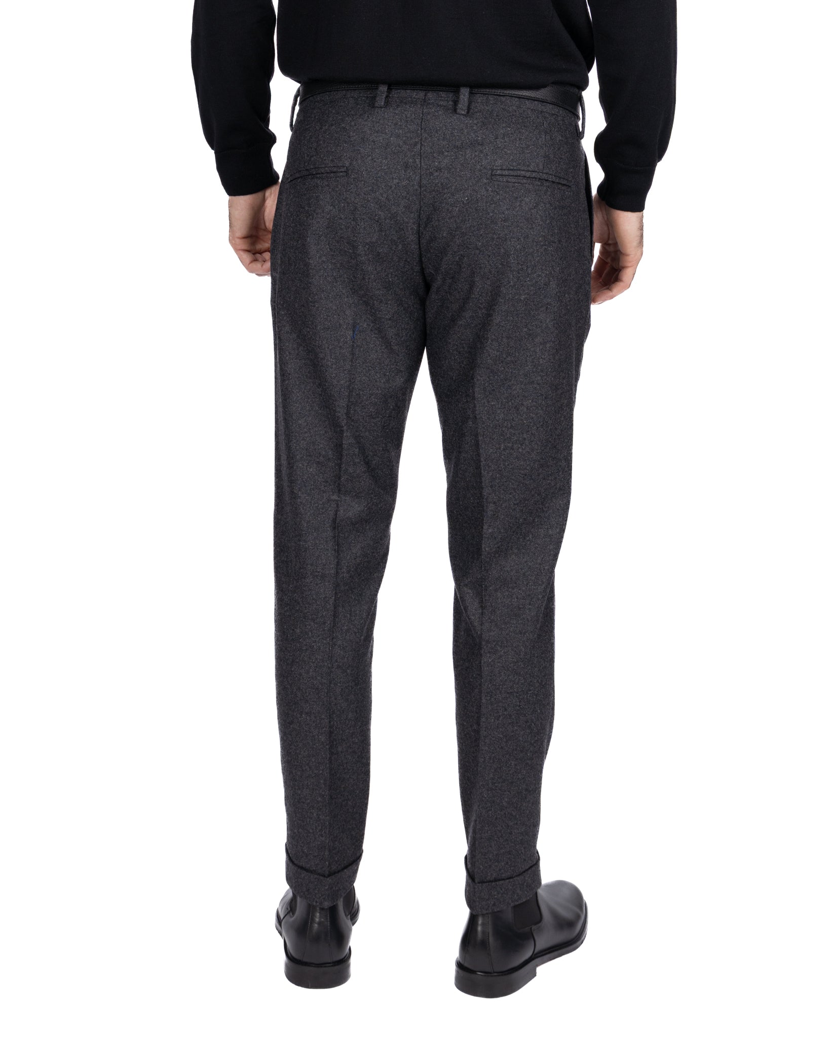 Pantalone Leica in flanella antracite