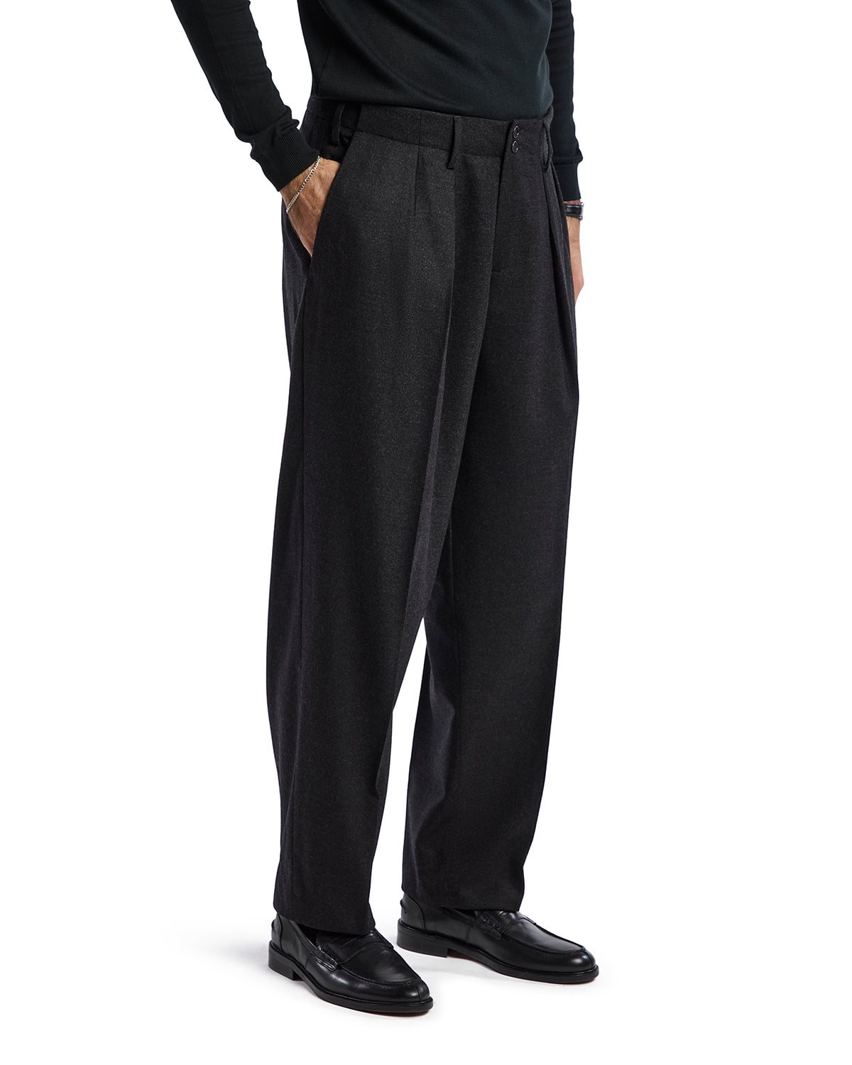 Pantalone Over in flanella Rugby Drago antracite