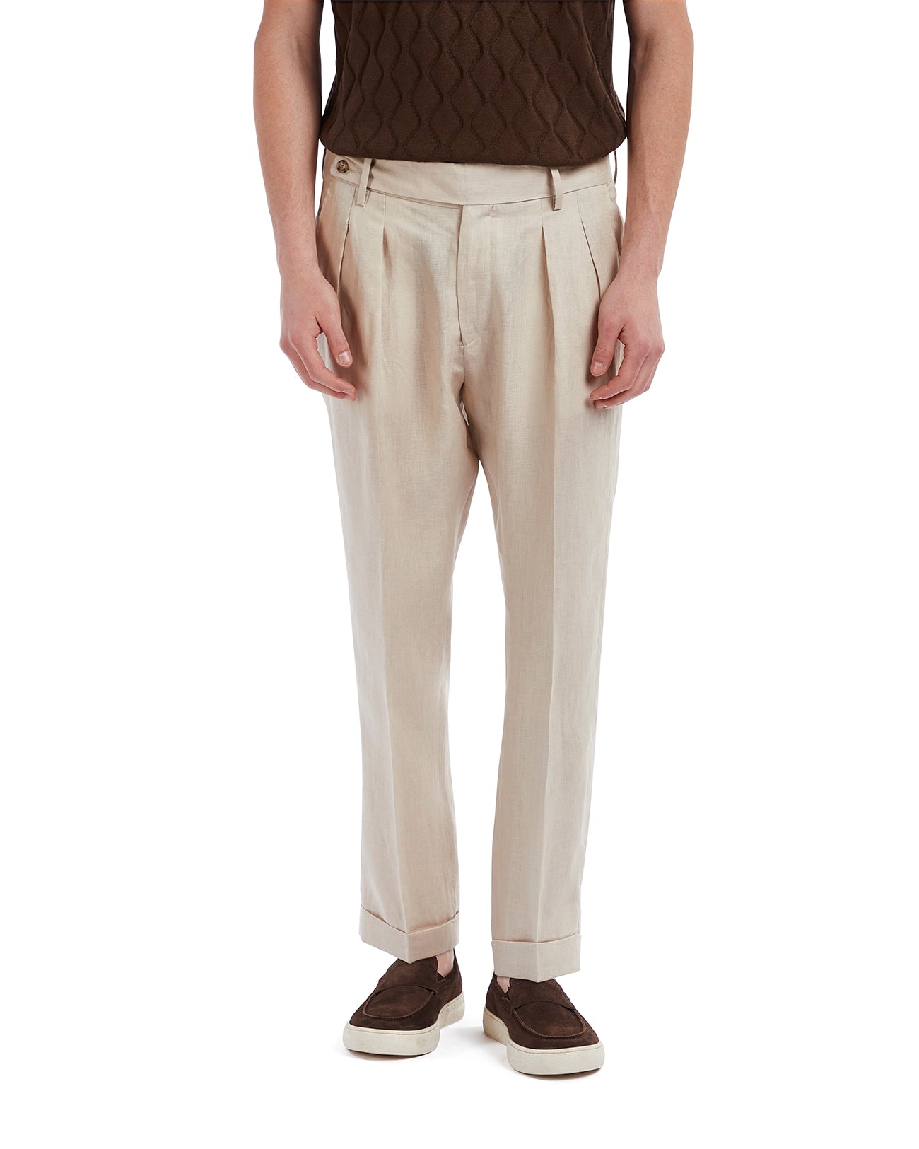 Pantalone Cargese in puro lino spago