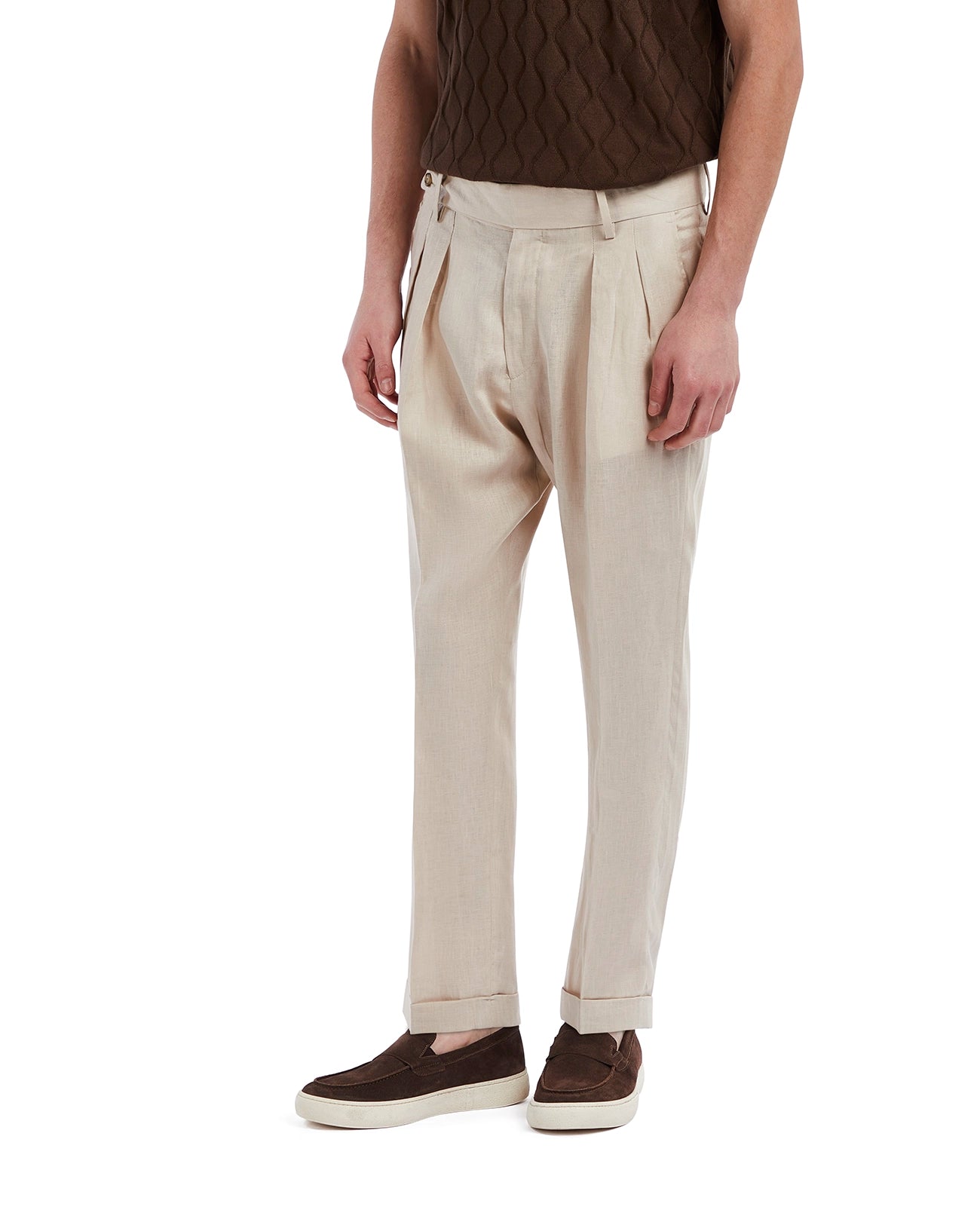 Pantalone Cargese in puro lino spago