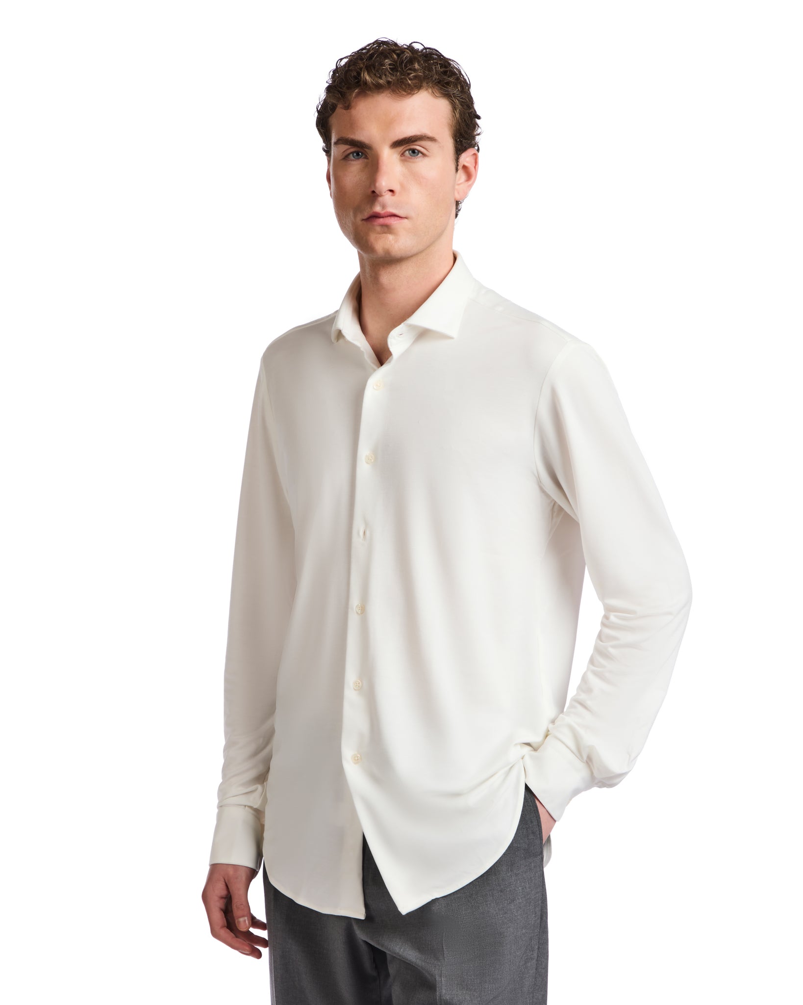 Camicia Radice in jersey panna