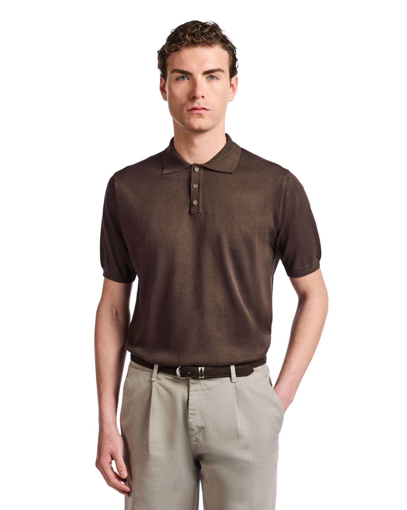 Polo Roger in maglia moro