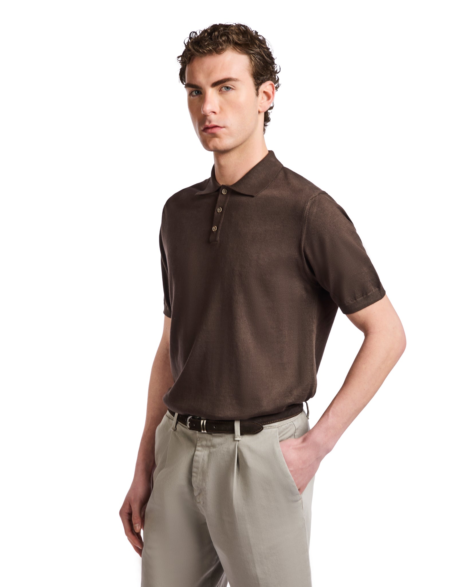 Polo Roger in maglia moro