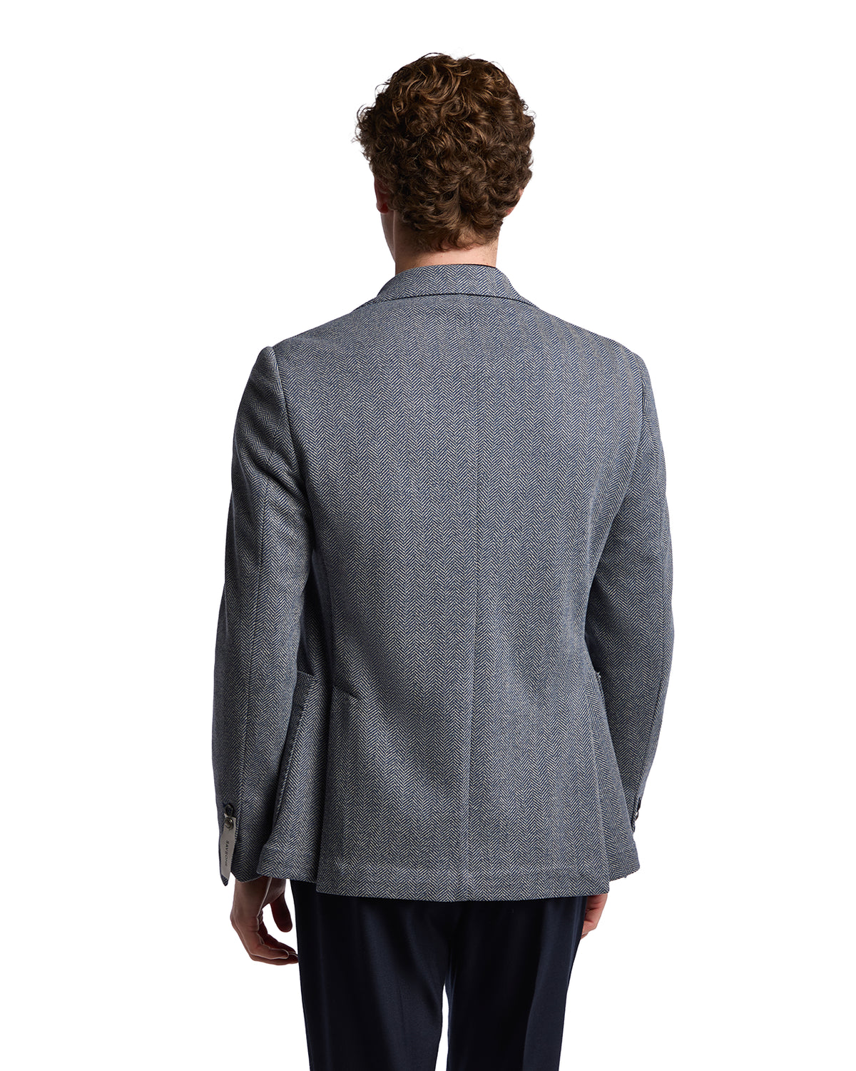 Men's light gray wool blazer with a tailored fit and classic notch lapels, perfect for formal and casual occasions.