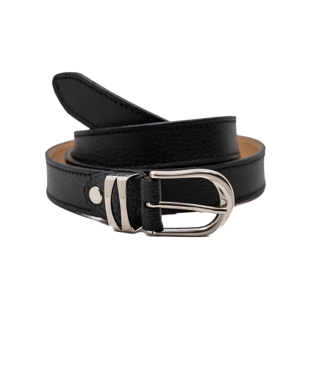 Cintura Assisi in pelle nera