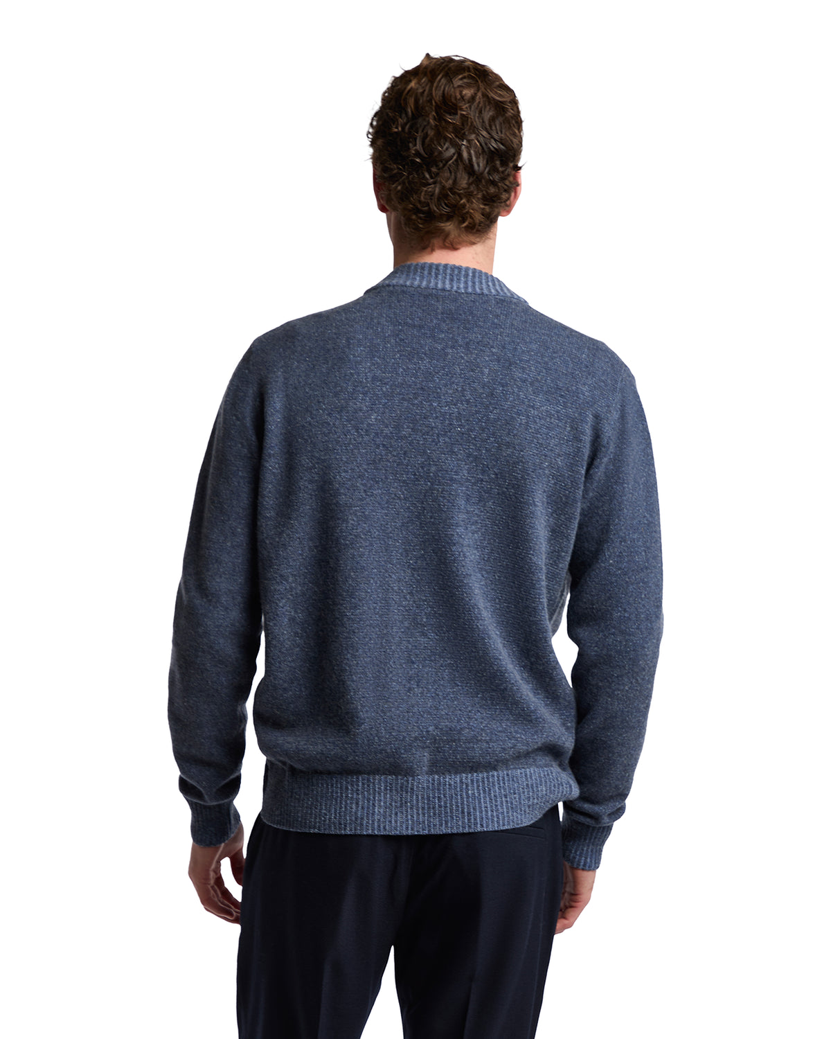 Cardigan Vanisè in bouclé blu