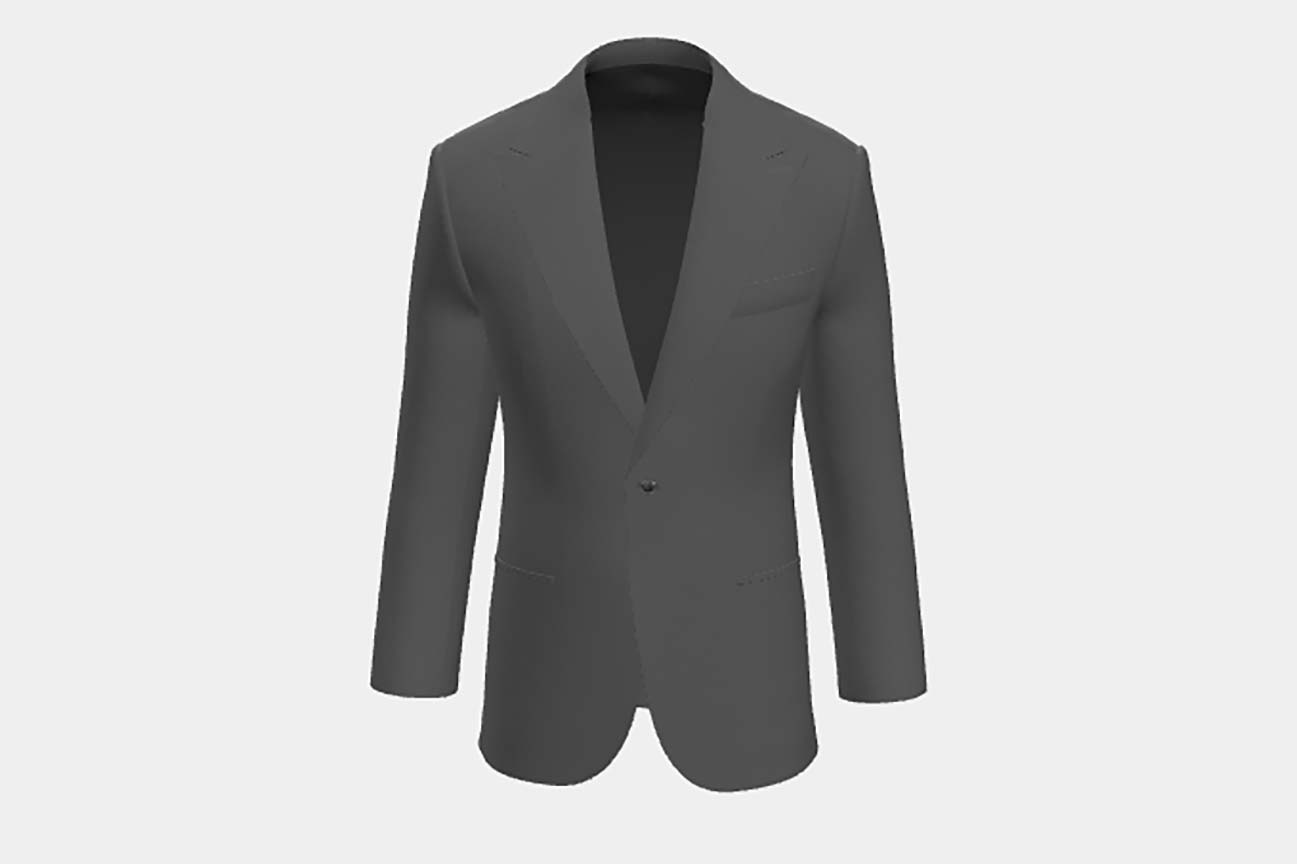 Giacca su misura lana 120s grigio Canonico