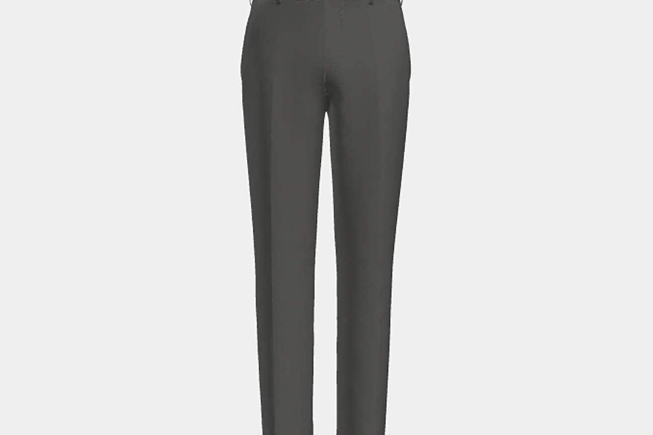 Pantalone su misura lana solaro 130s verde Caccioppoli