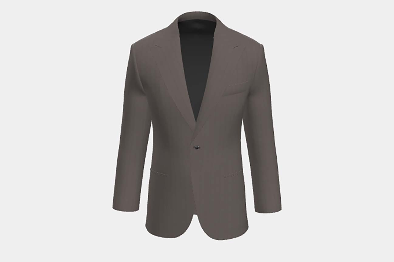 Giacca su misura lana e seta 150s beige Caccioppoli