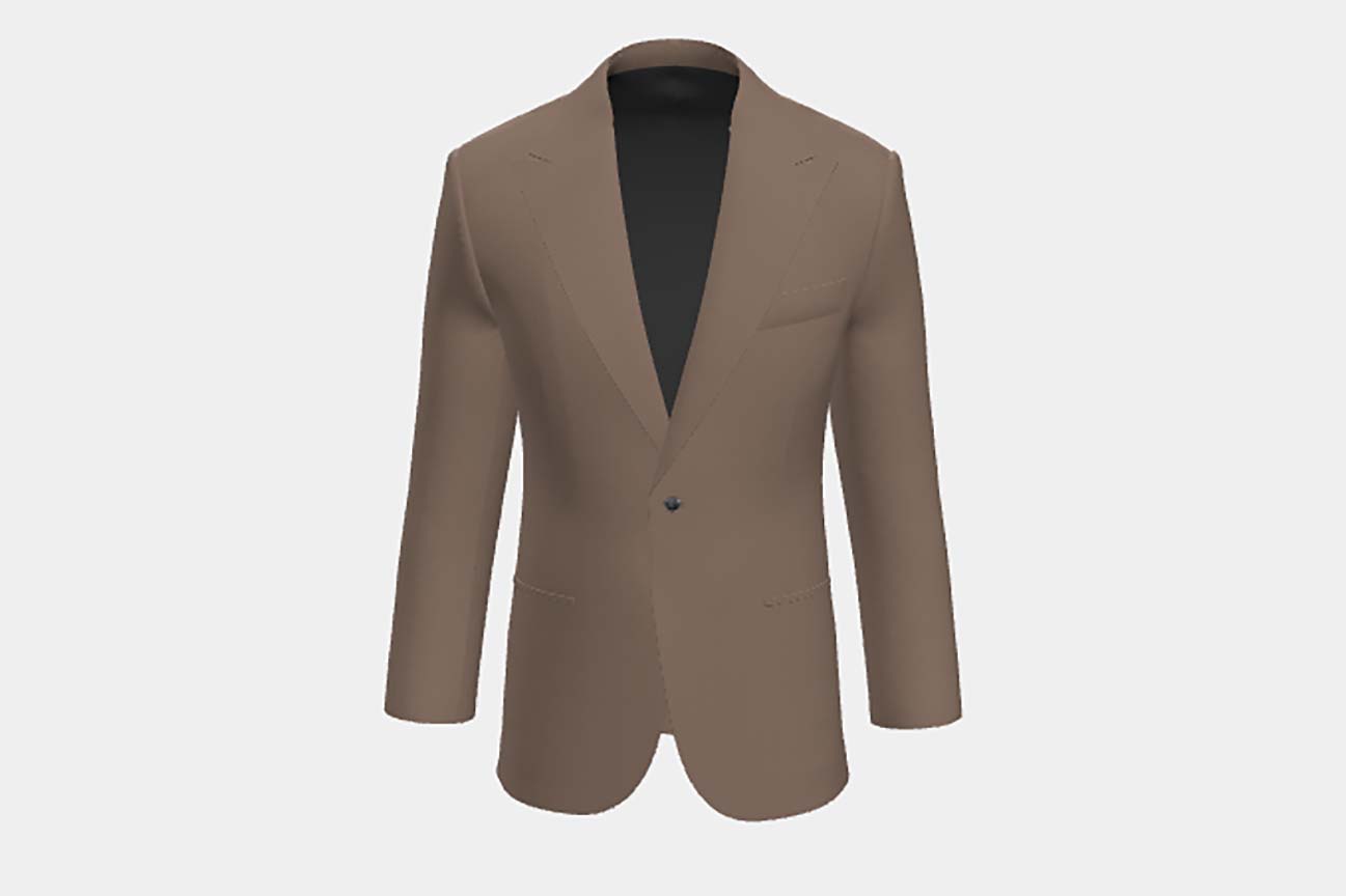 Giacca su misura lana solaro 130s beige Caccioppoli