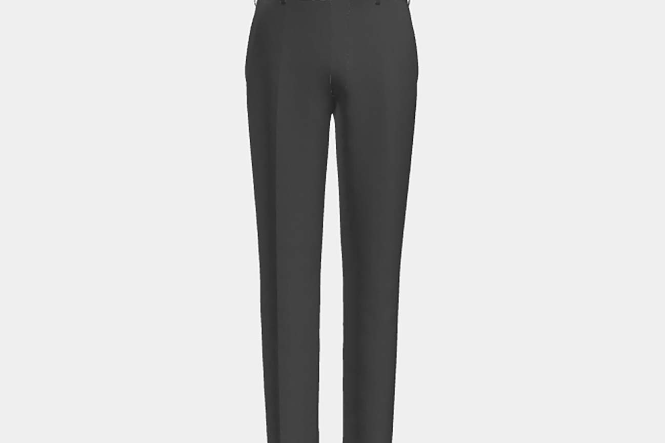 Pantalone su misura lana e seta 150s grigio Caccioppoli