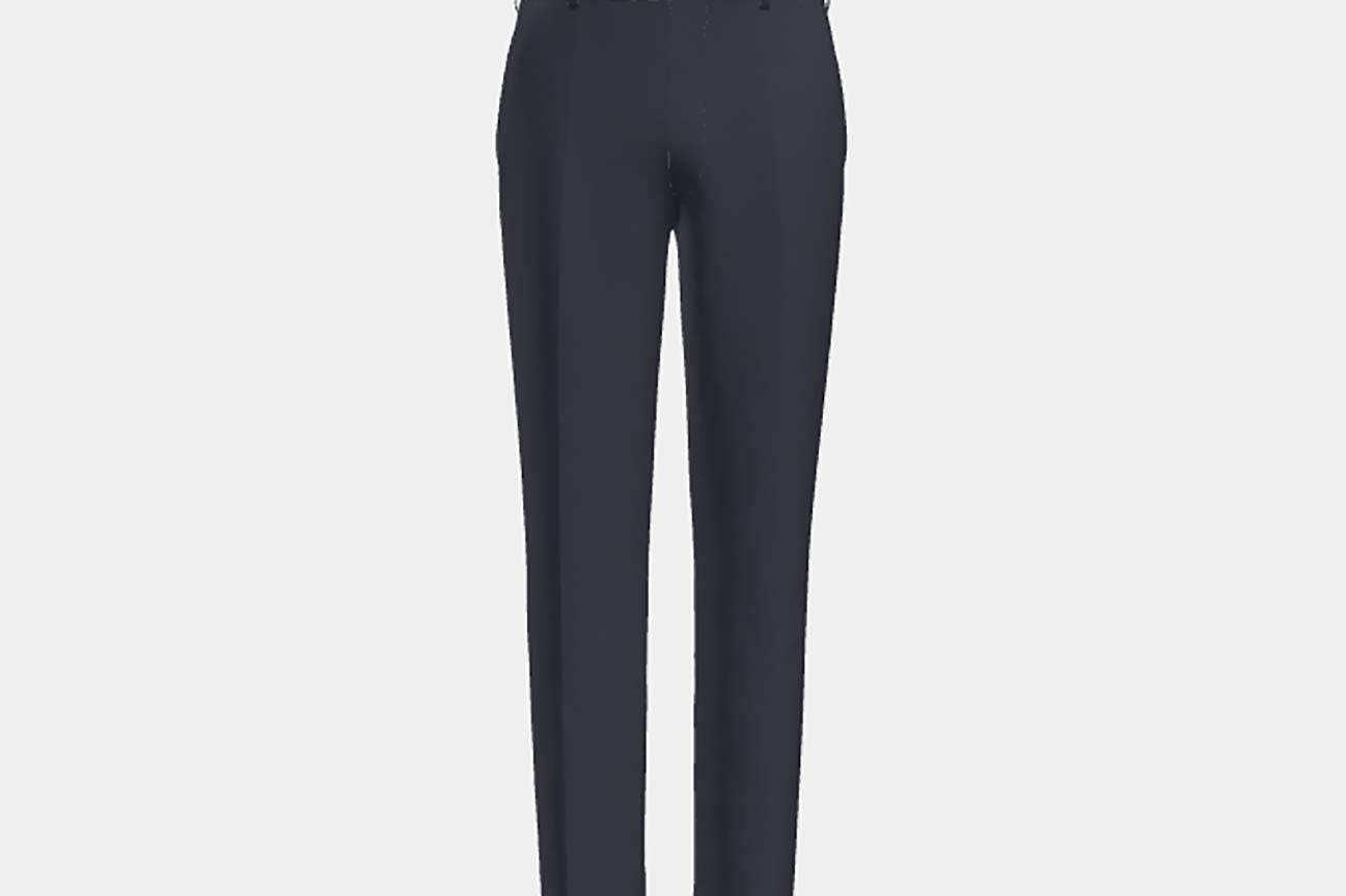 Pantalone su misura lana 110s blu Canonico