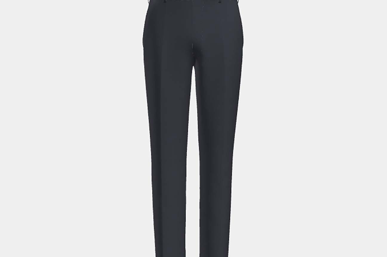 Pantalone su misura lana 130s spigato blu Caccioppoli