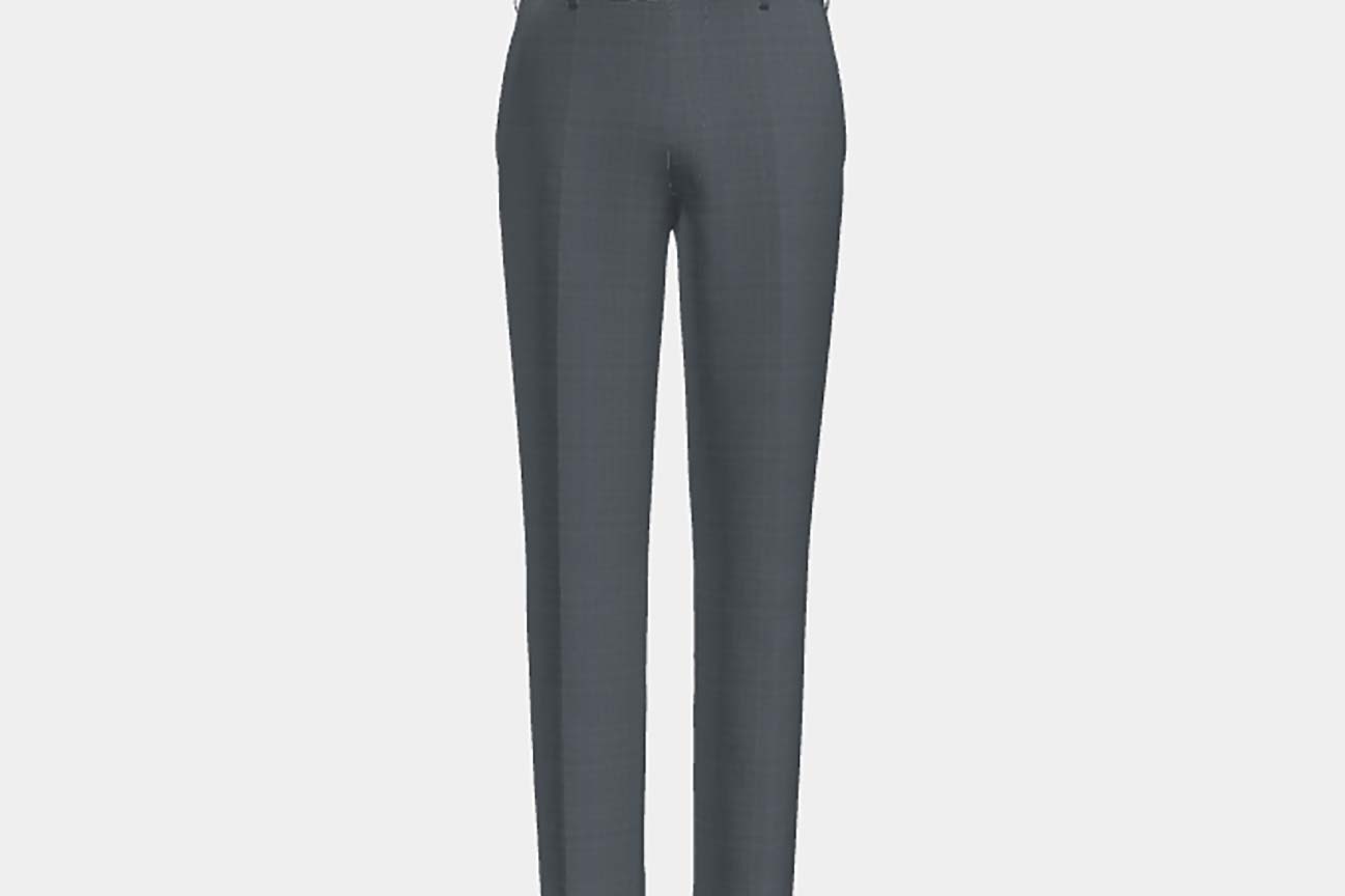 Pantalone su misura lana e seta 150s verde Caccioppoli